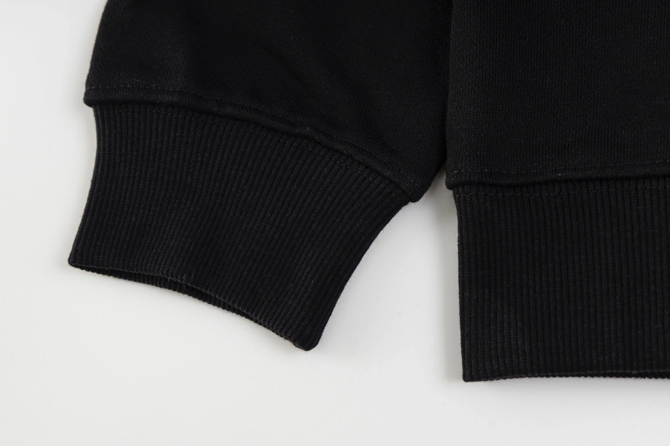 Flocked crew neck cotton sweatshirt