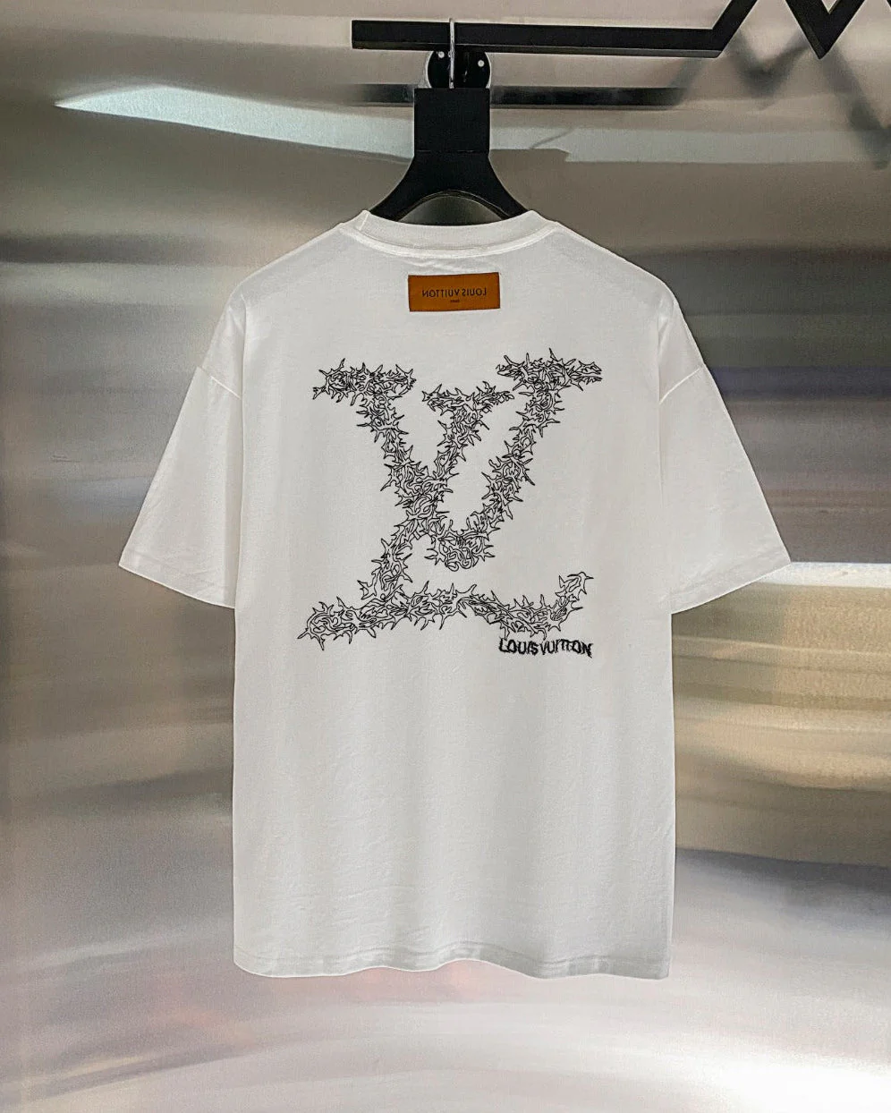 Embroidered print T-shirt