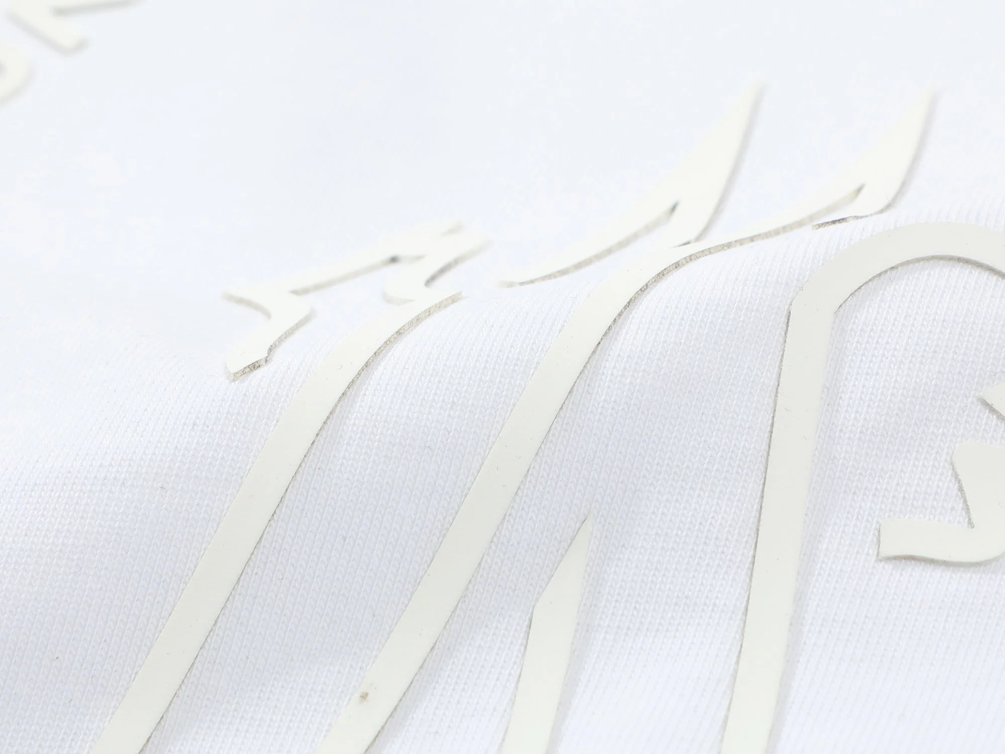 3D Stripe Printed Cotton T-Shirt