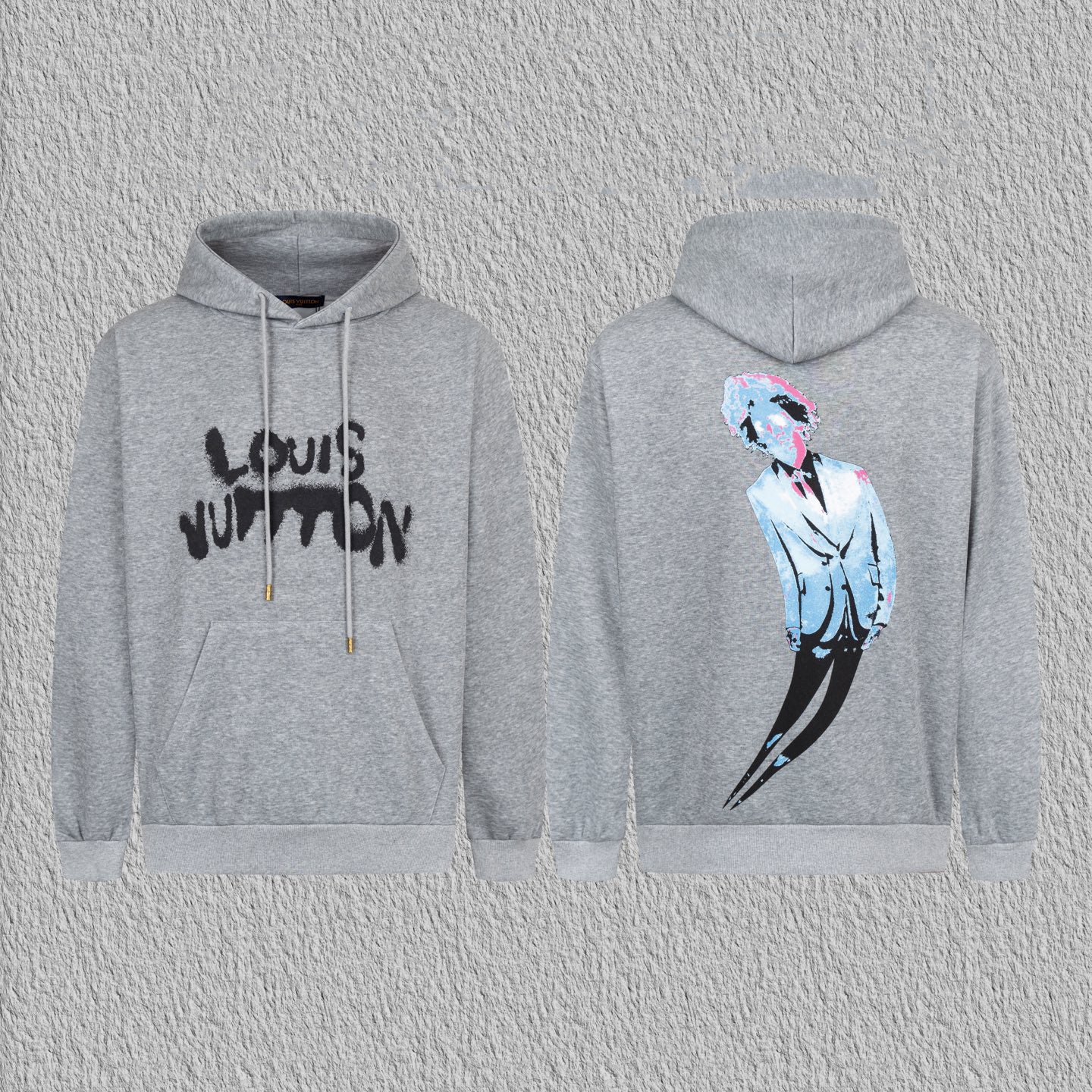 Colorful printed hooded sweatshirt