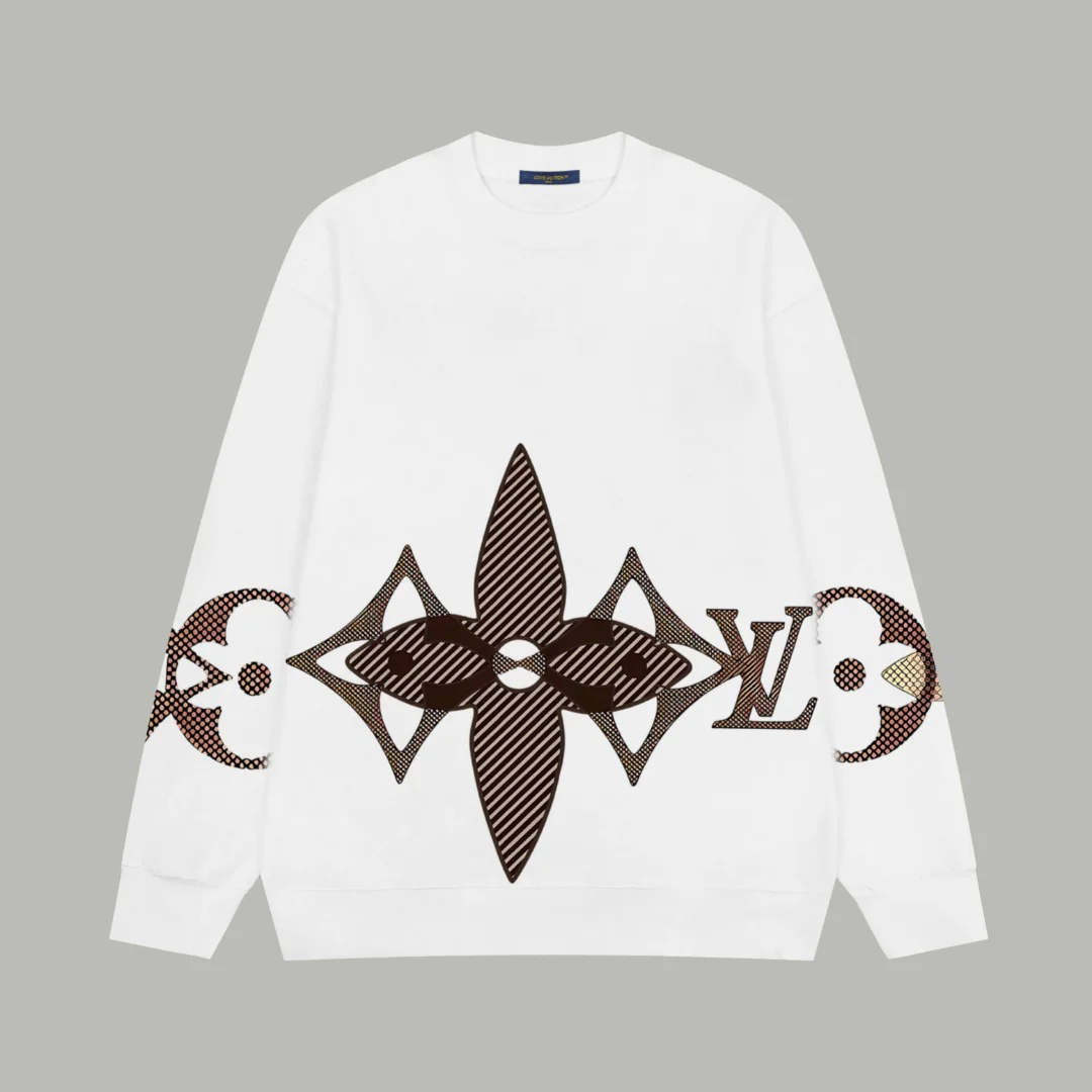 Floral print cotton sweatshirt