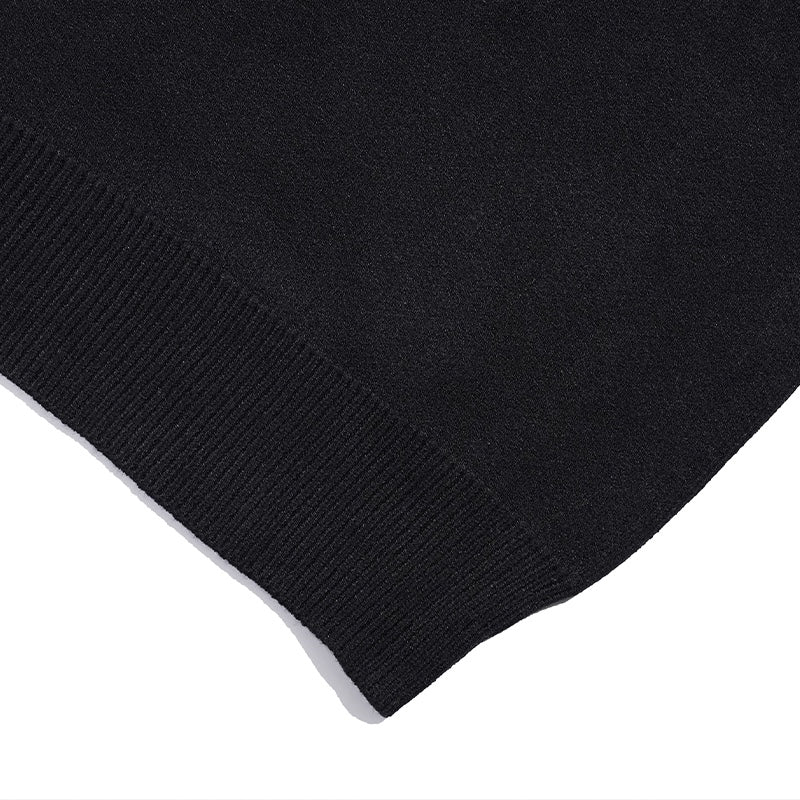 Knitted jacquard cashmere sweatshirt