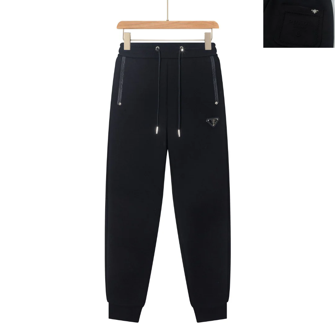 Triangle cotton drawstring trousers