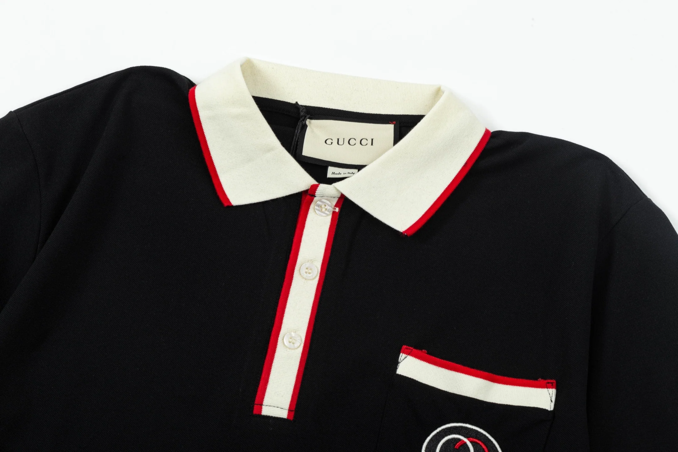 Lapel cotton polo shirt