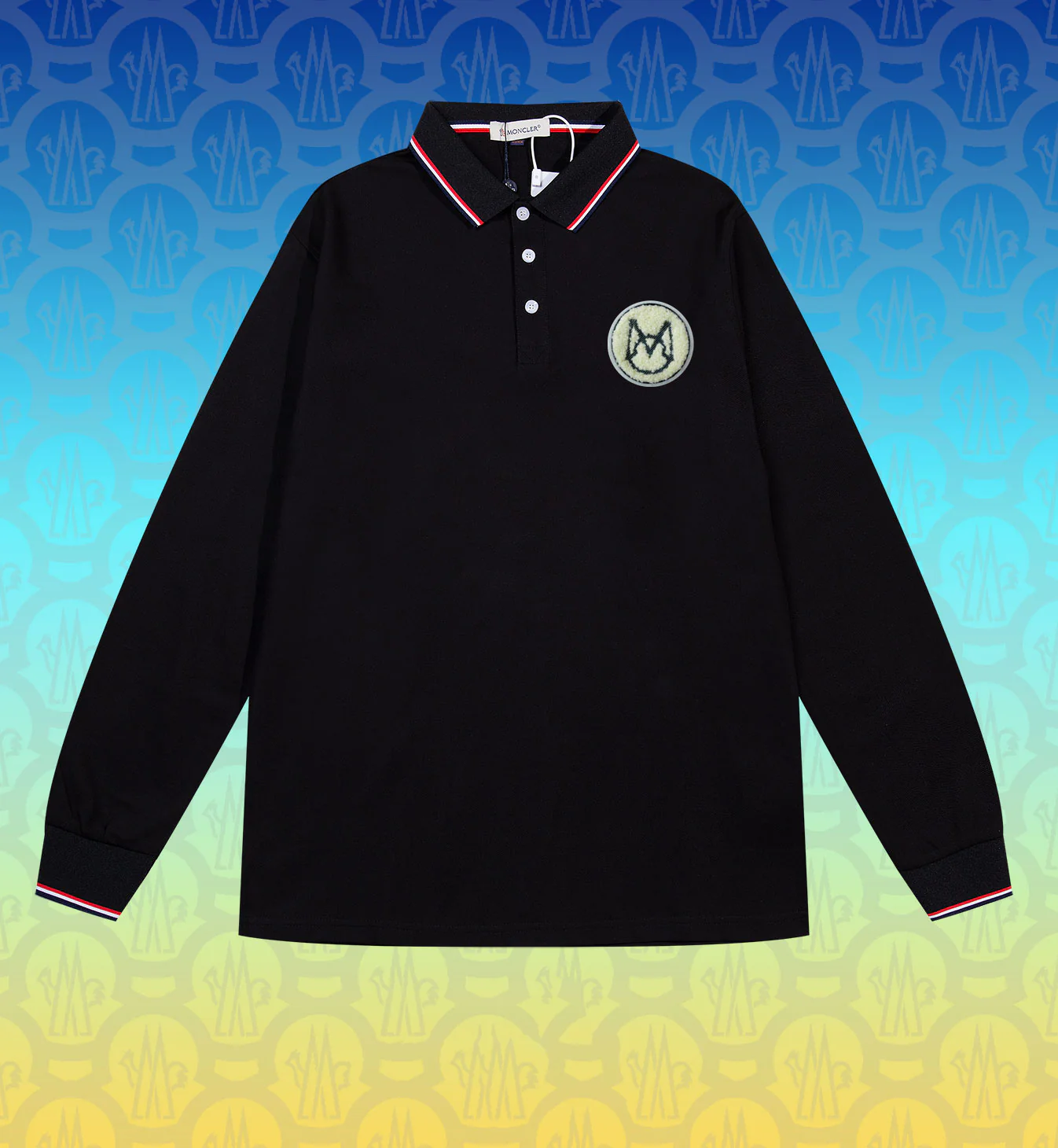 Embroidery lapel polo long-sleeved T-shirt