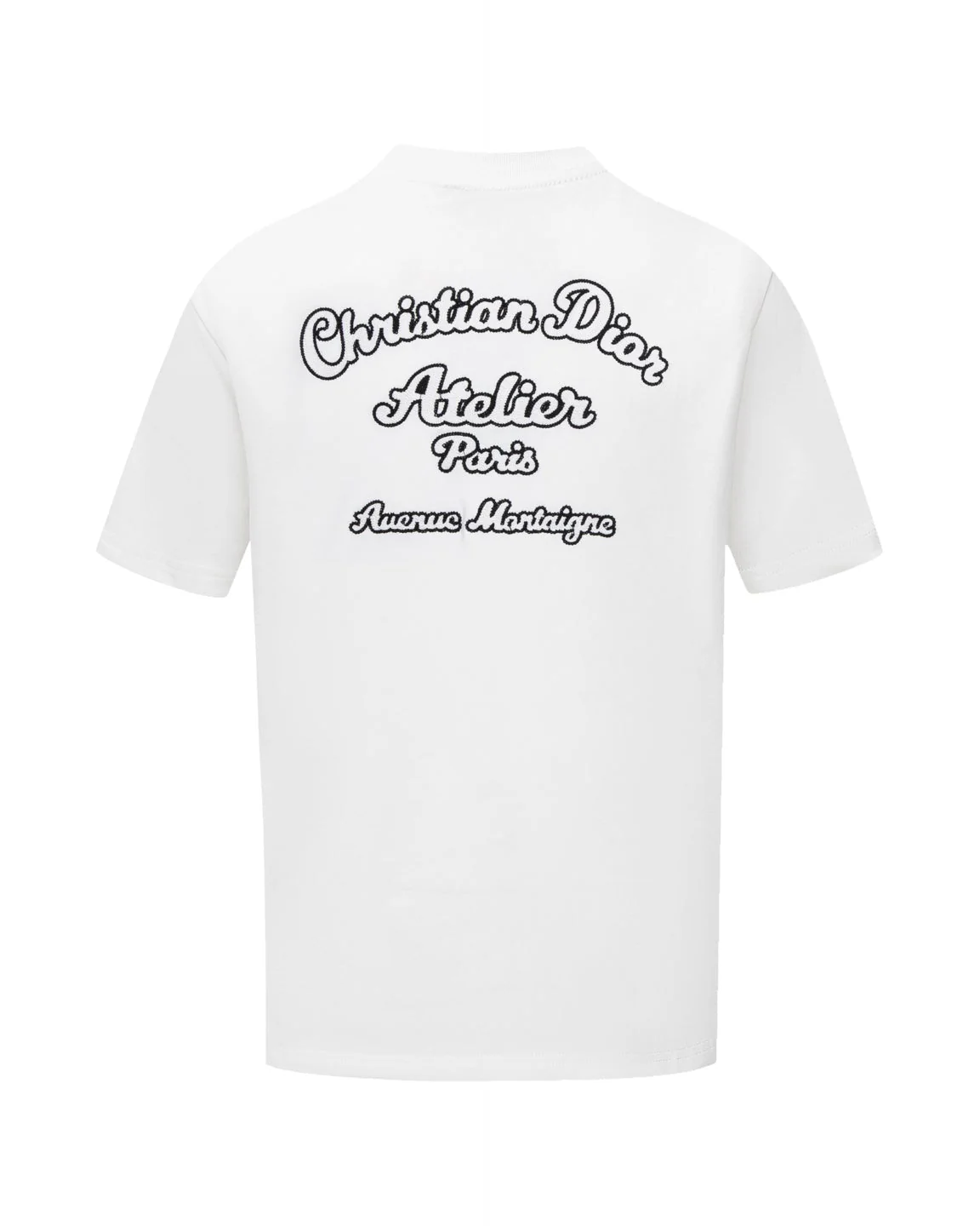 Double-sided embroidered cotton T-shirt