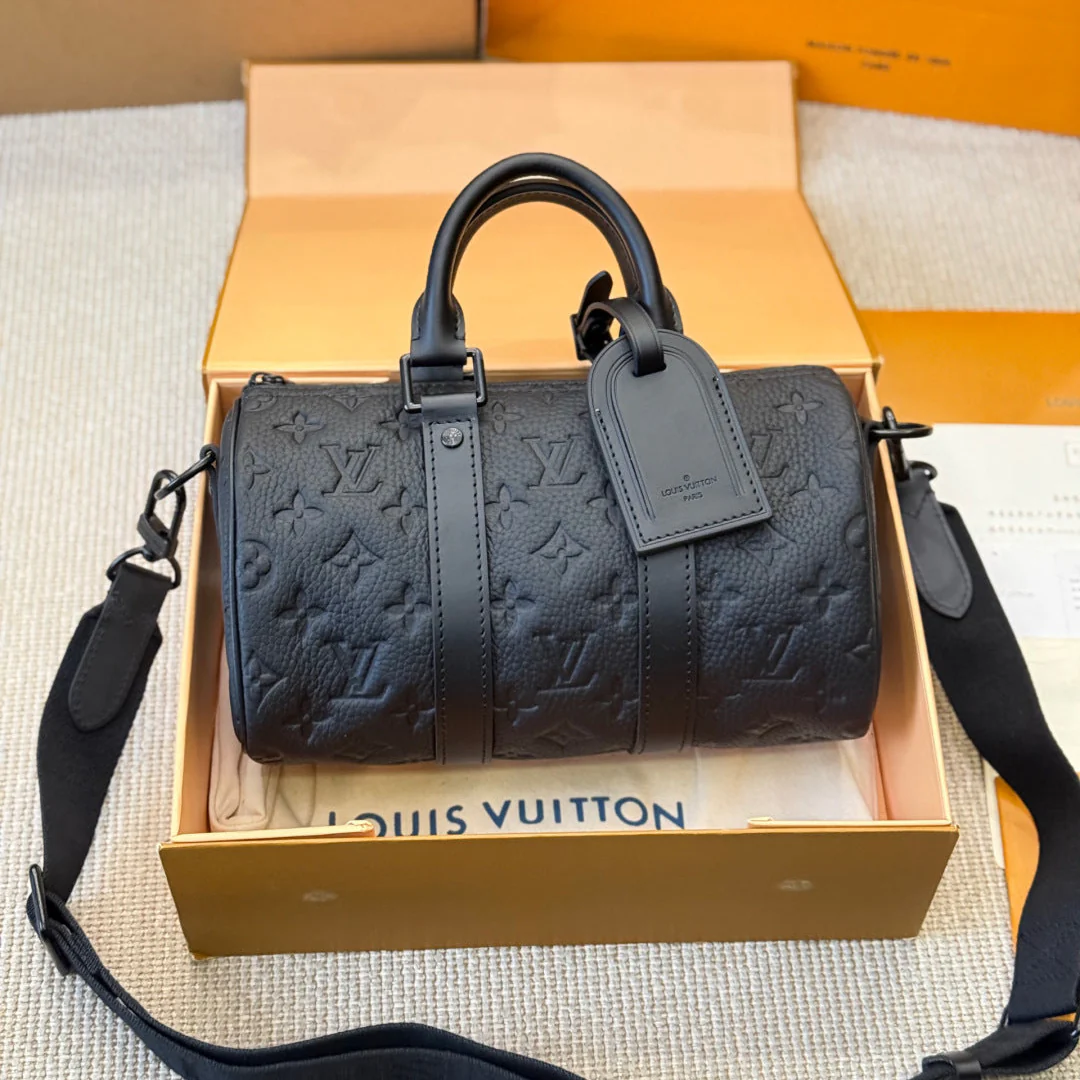 Men's Embossed Pillow Bag