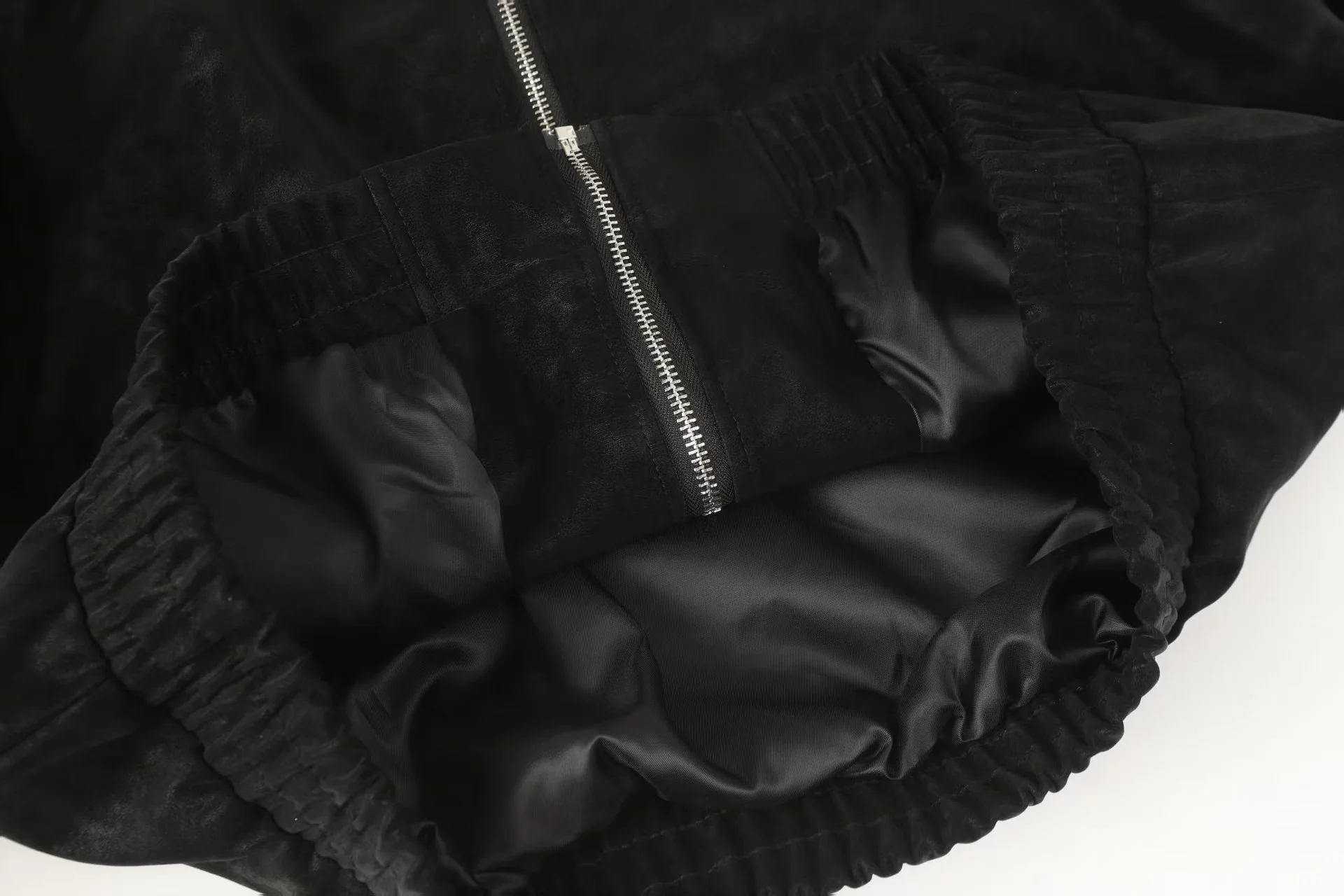 Fur embroidered baseball jacket