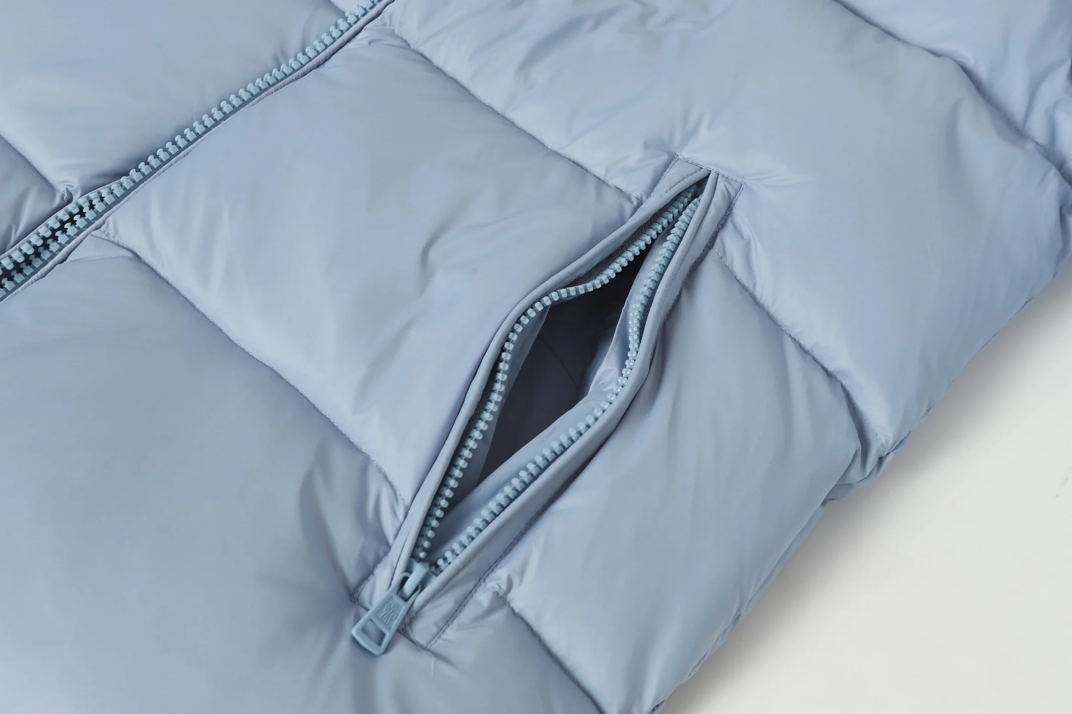 zipper stand collar down jacket