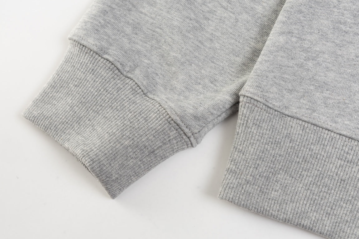 Embroidered crew neck cotton sweatshirt