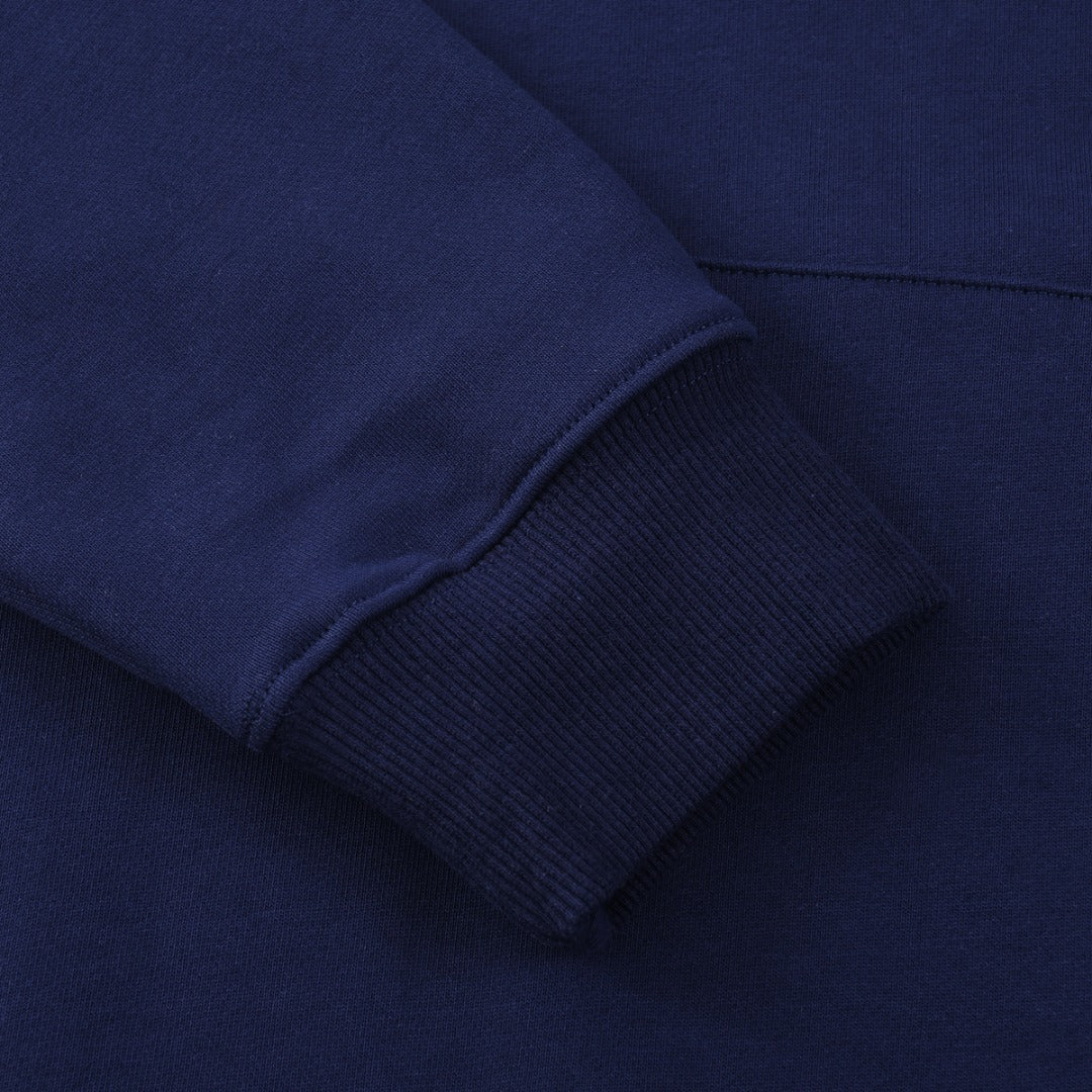 Embroidered cotton hooded sweatshirt