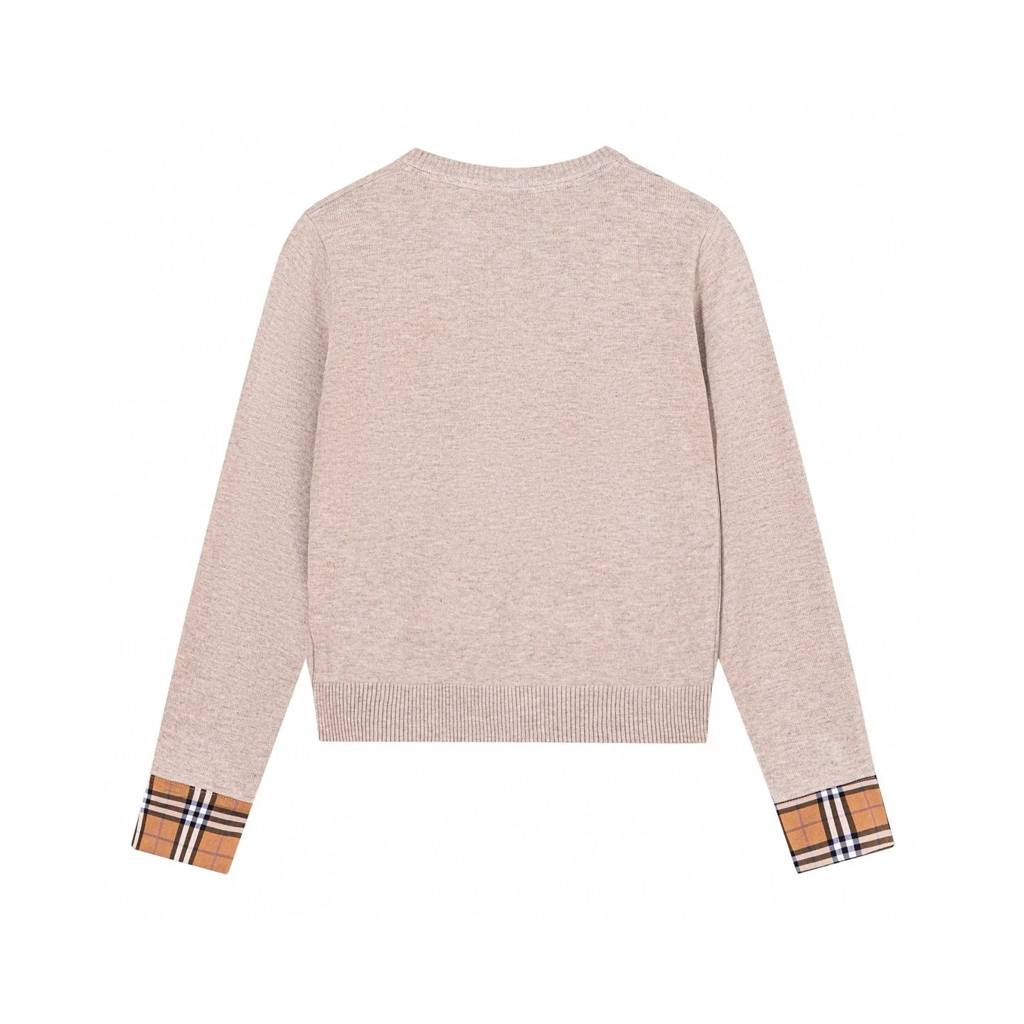 Embroidered cardigan plaid sweater