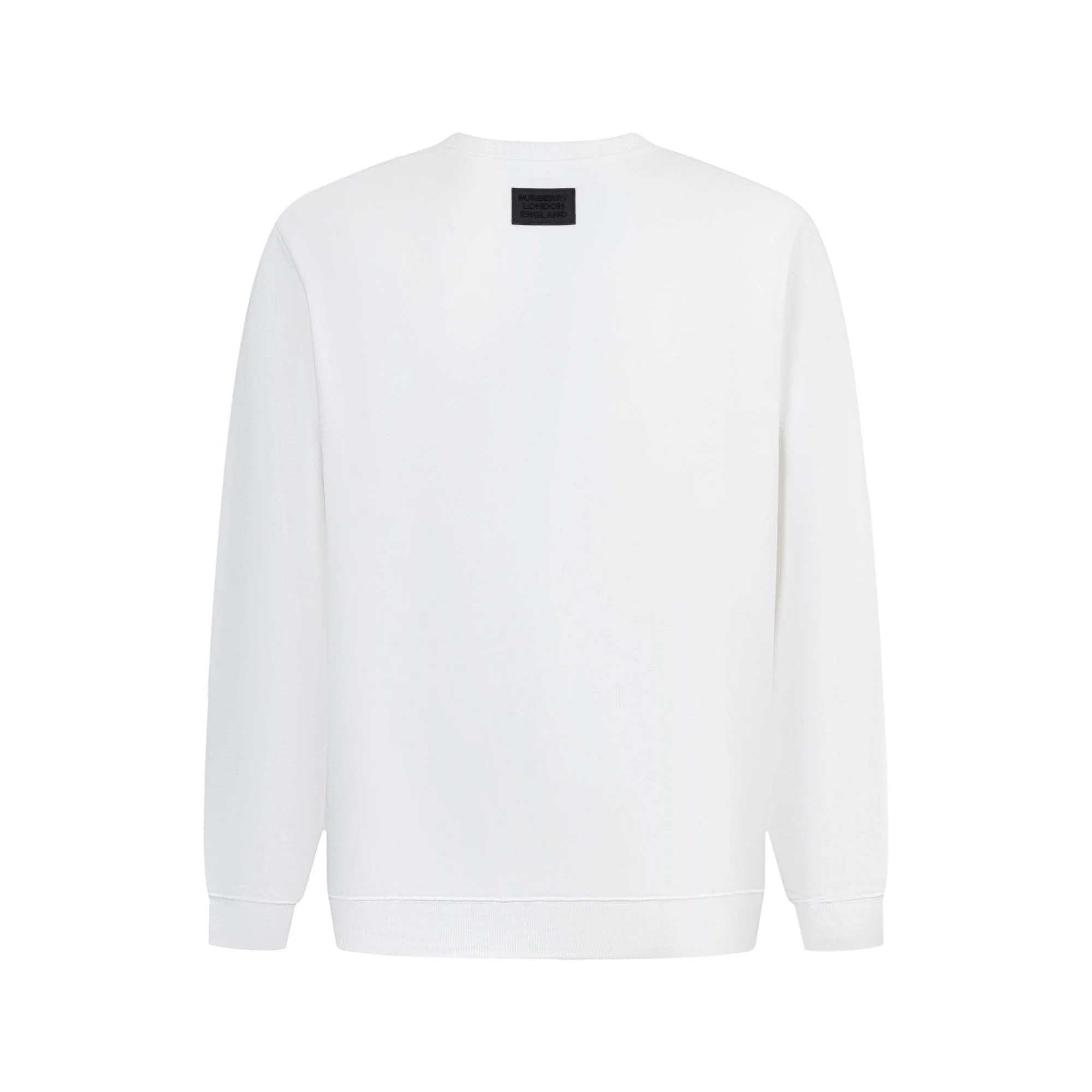 Pocket embroidery crew neck cotton sweatshirt