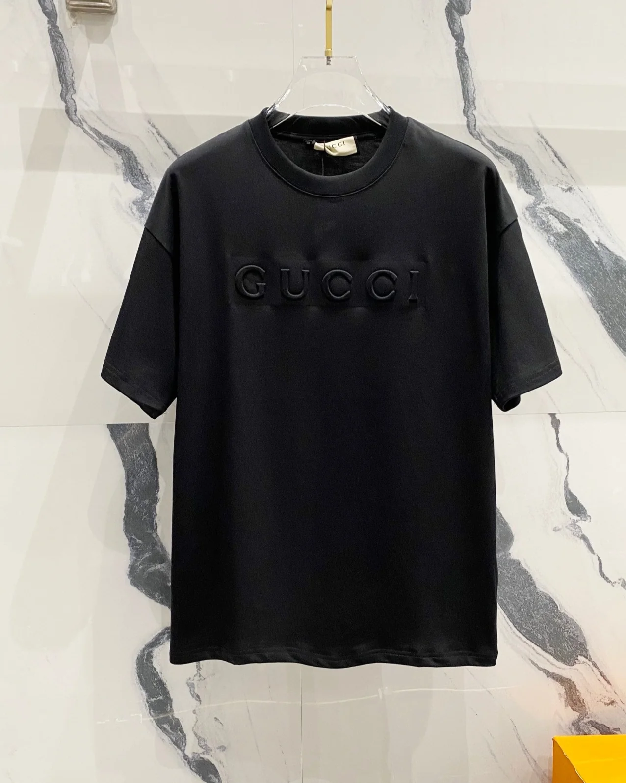 3D cotton crew neck T-shirt