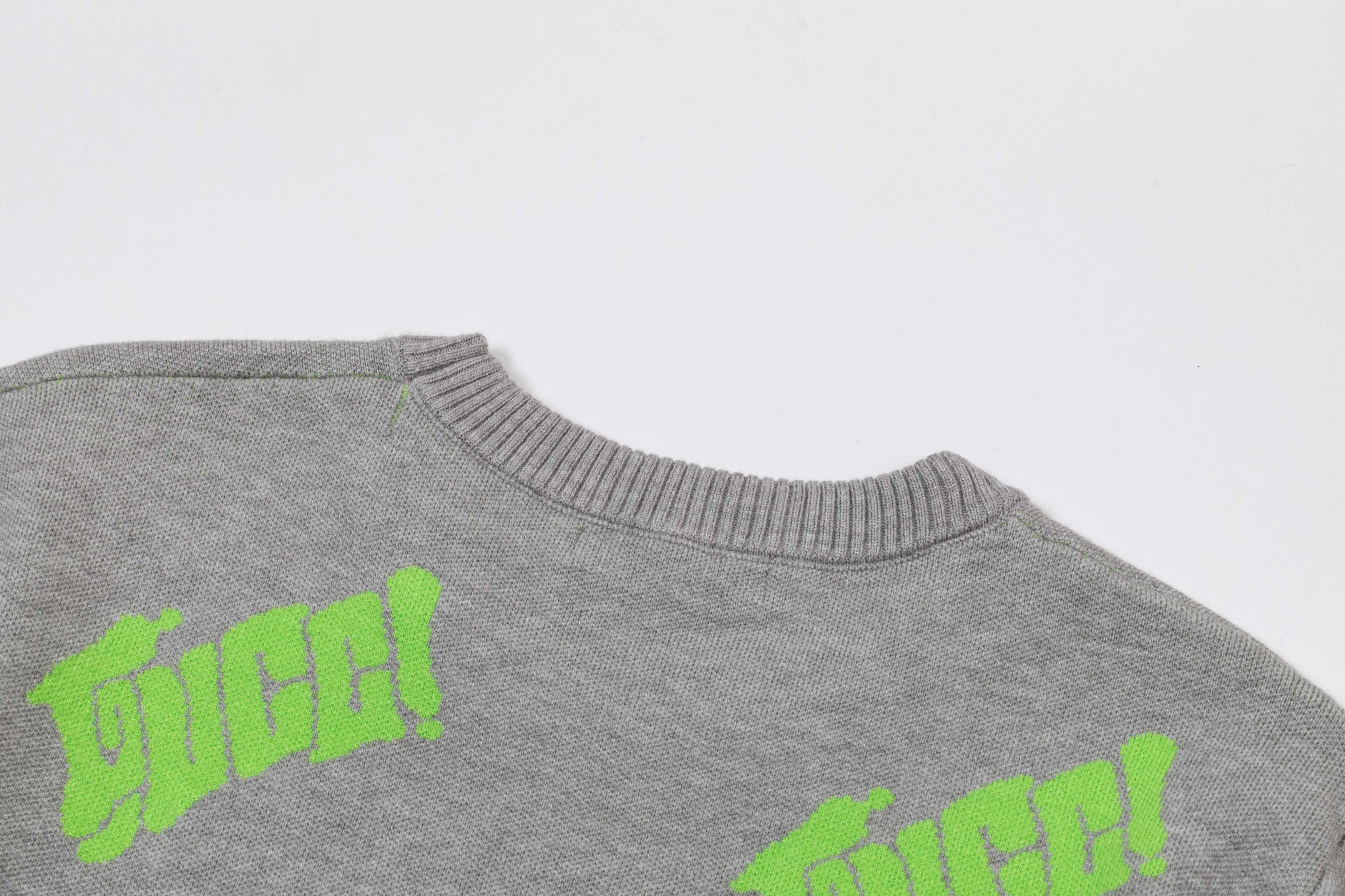 Knitted jacquard cashmere sweater