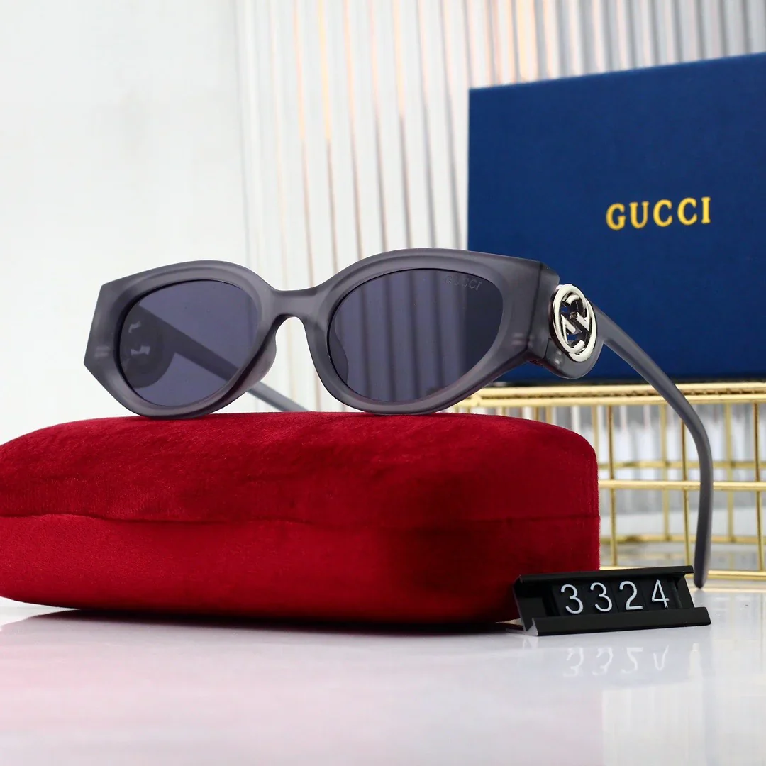 5 colors thin gold rim big logo sunglasses 546456