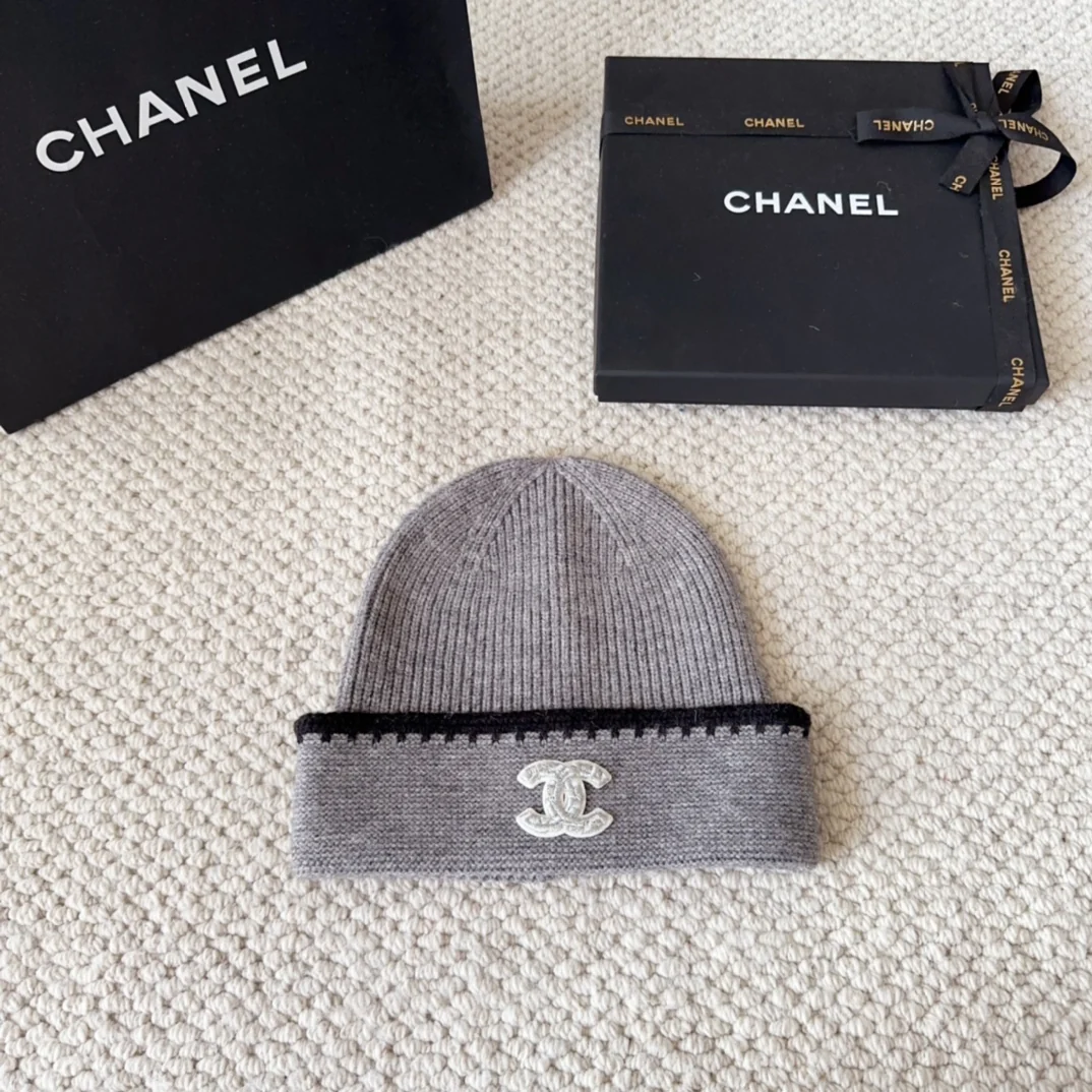 Embroidered Wool Knit Beanie