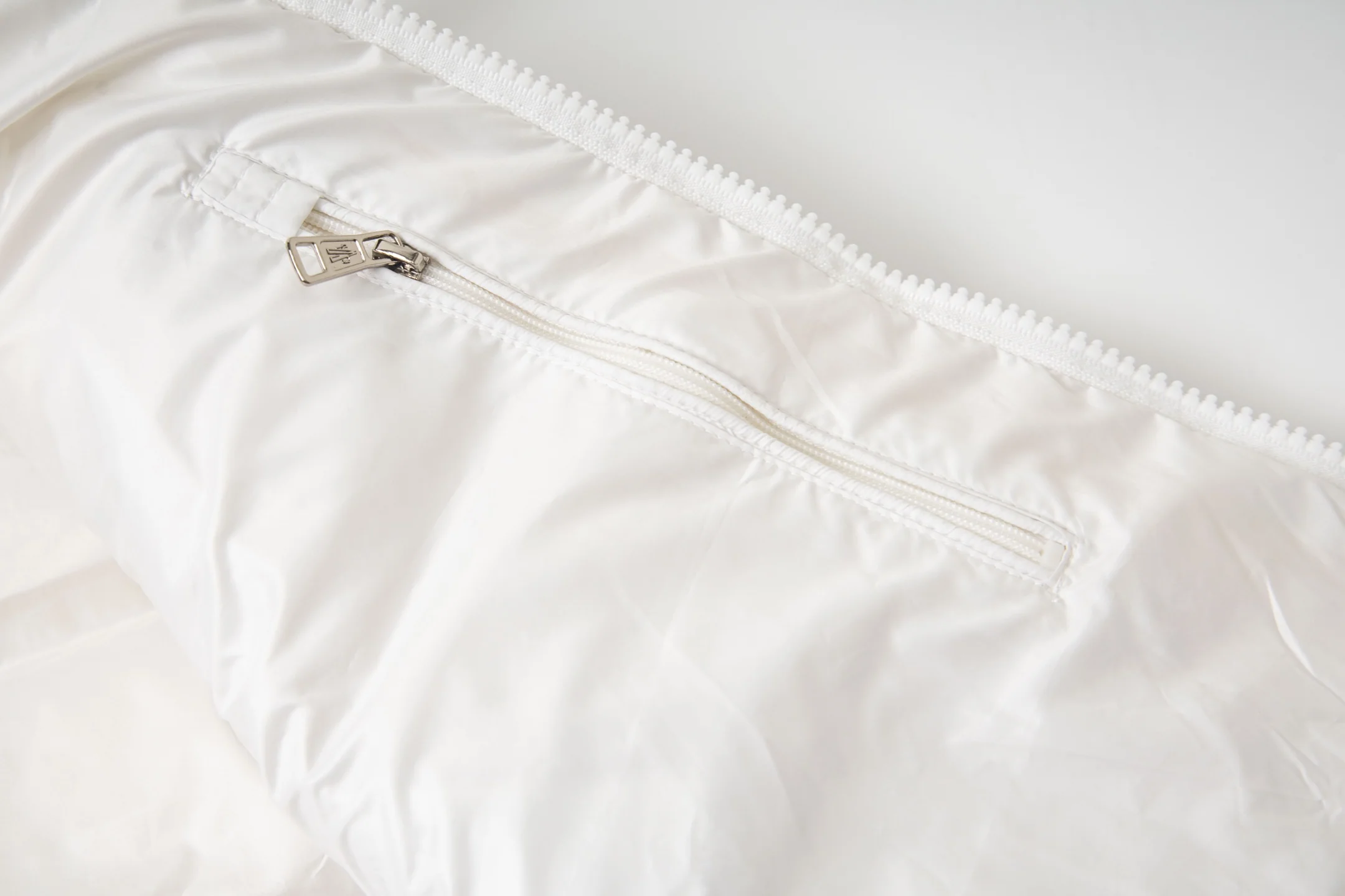 Printed hooded down vest