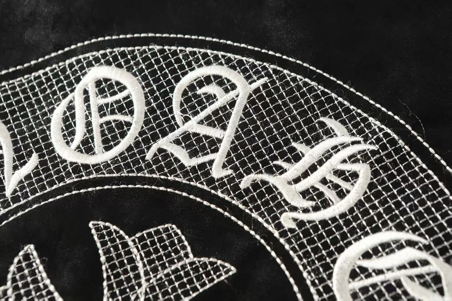 Fur embroidered baseball jacket