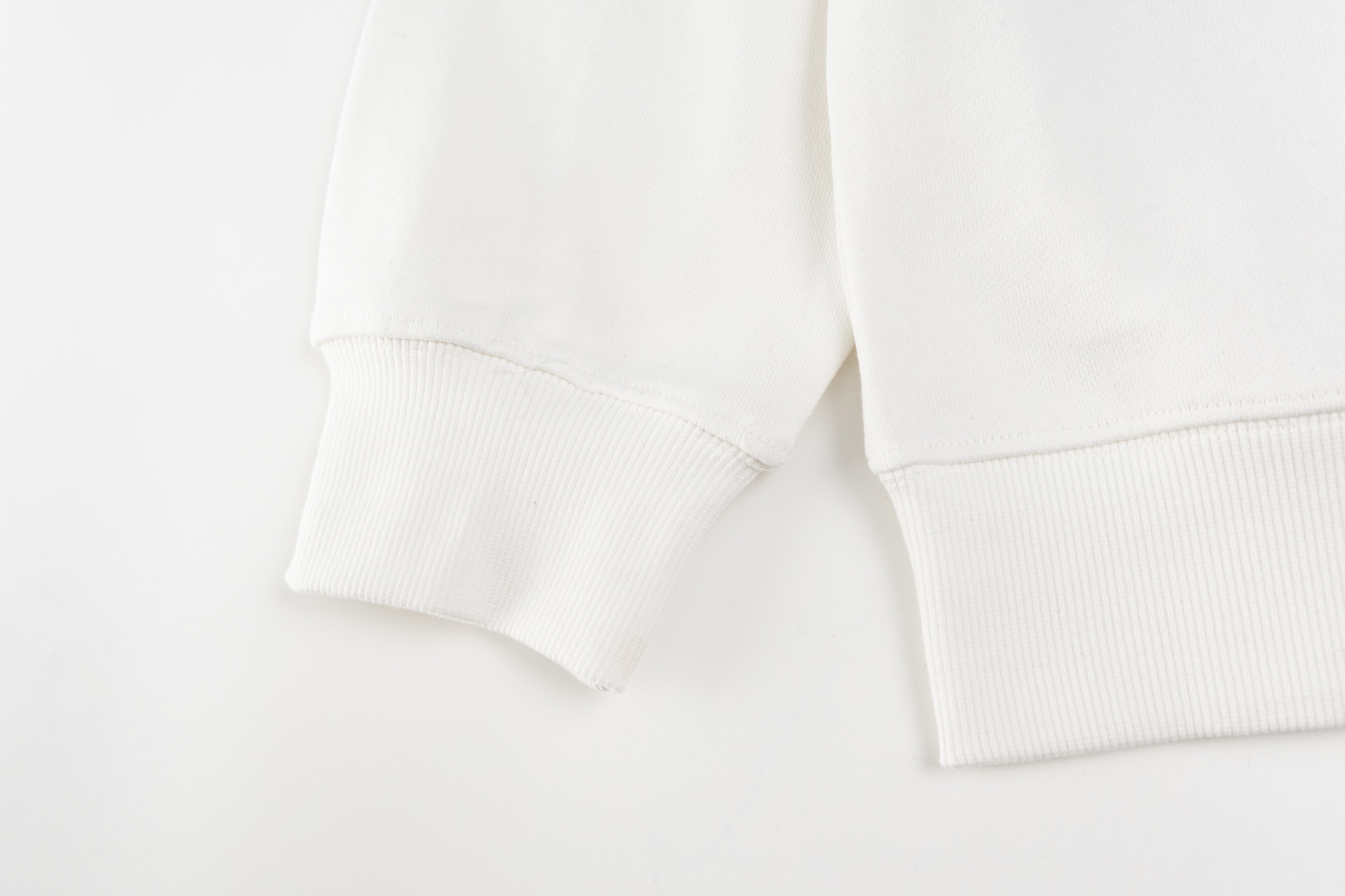 Leather Label Embroidered Crew Neck Sweatshirt