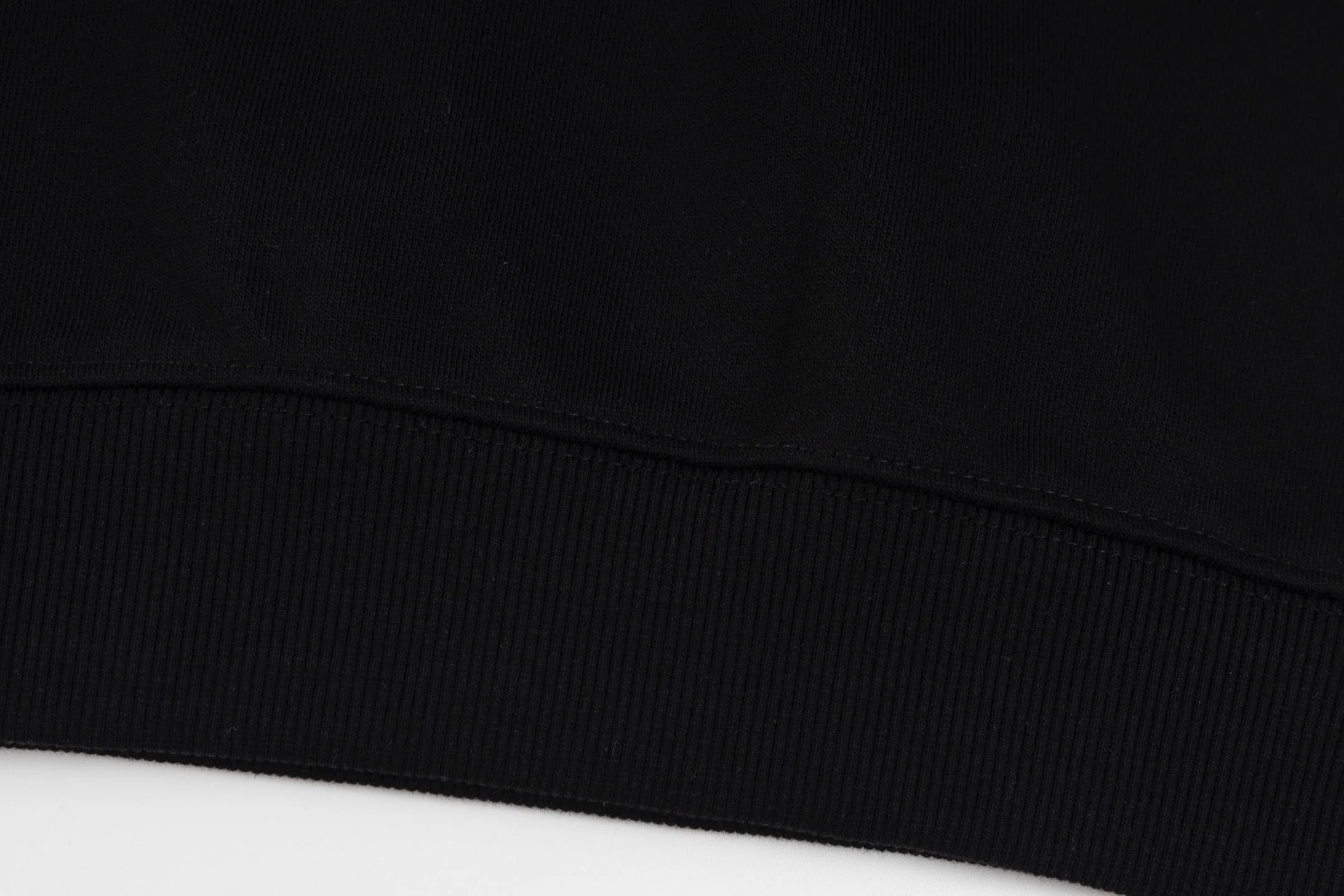 Flocked crew neck cotton sweatshirt