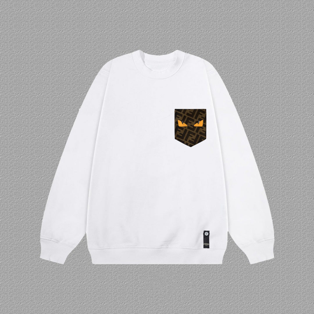 Pocket crew neck sweatshirt