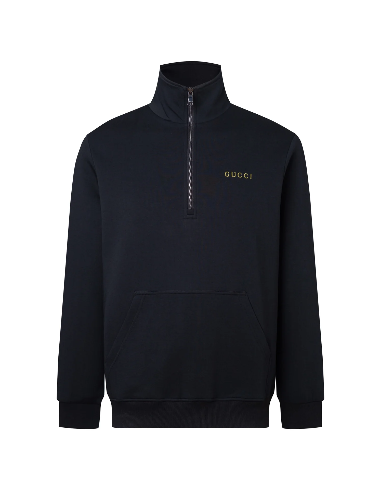 Embroidered half-zip sweatshirt