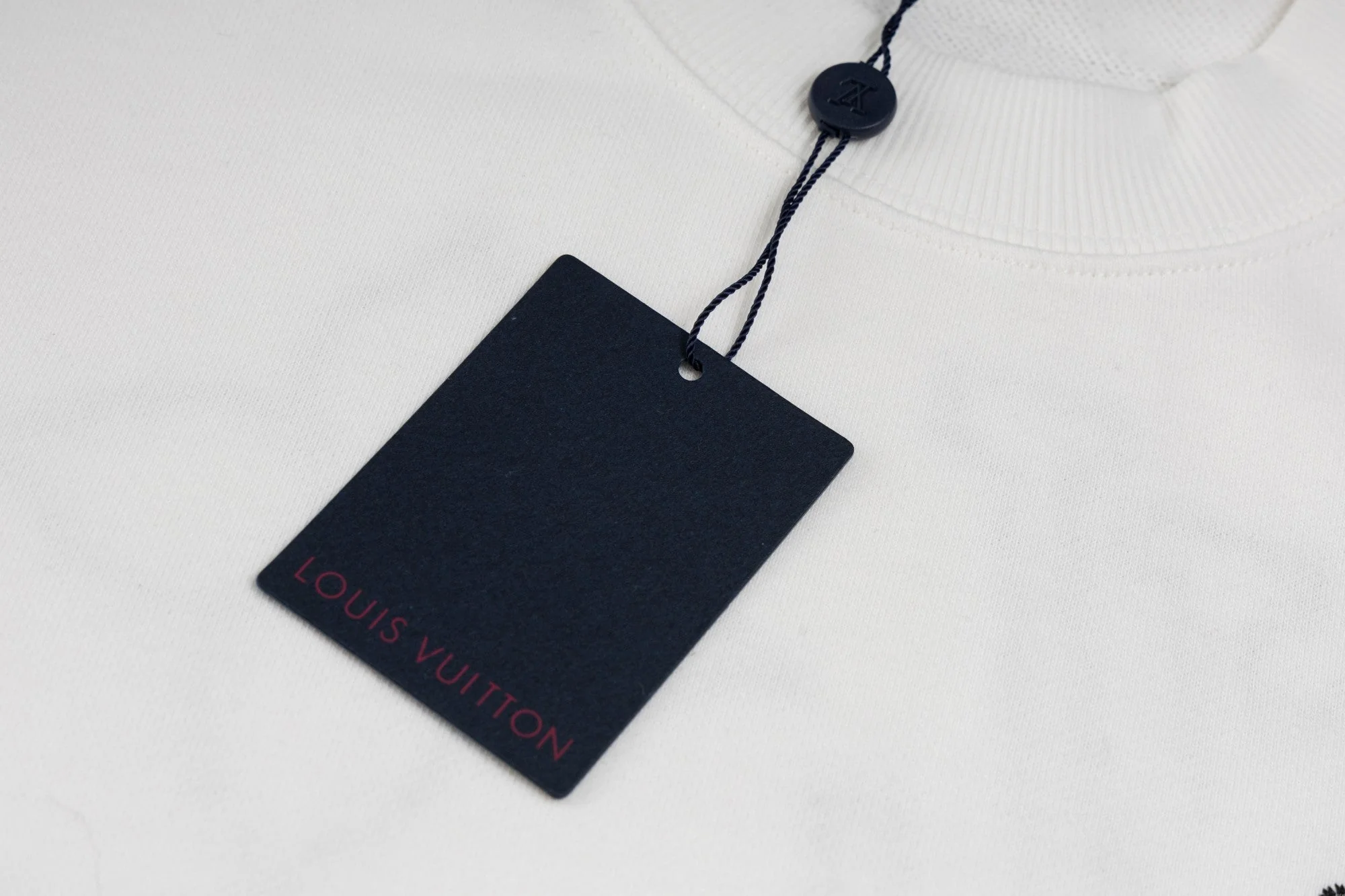 Double-sided embroidered cotton sweatshirt