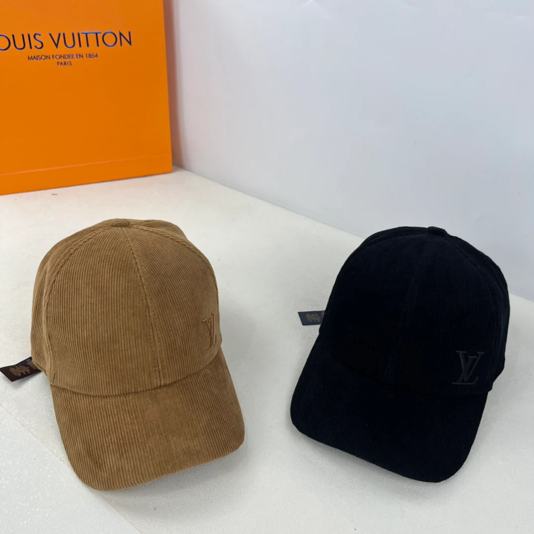 Corduroy embroidered baseball cap