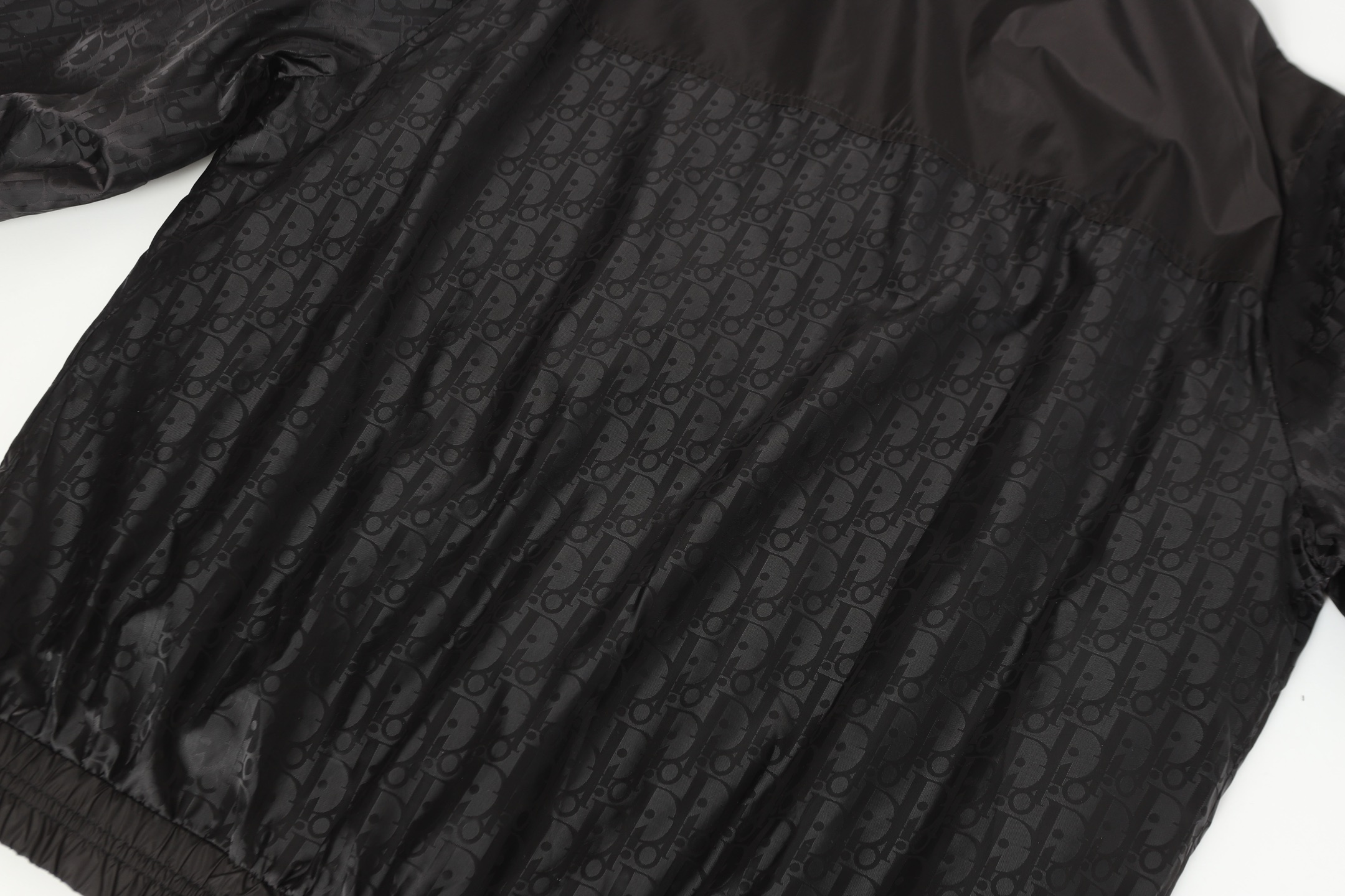 All-over print patchwork hooded jacket