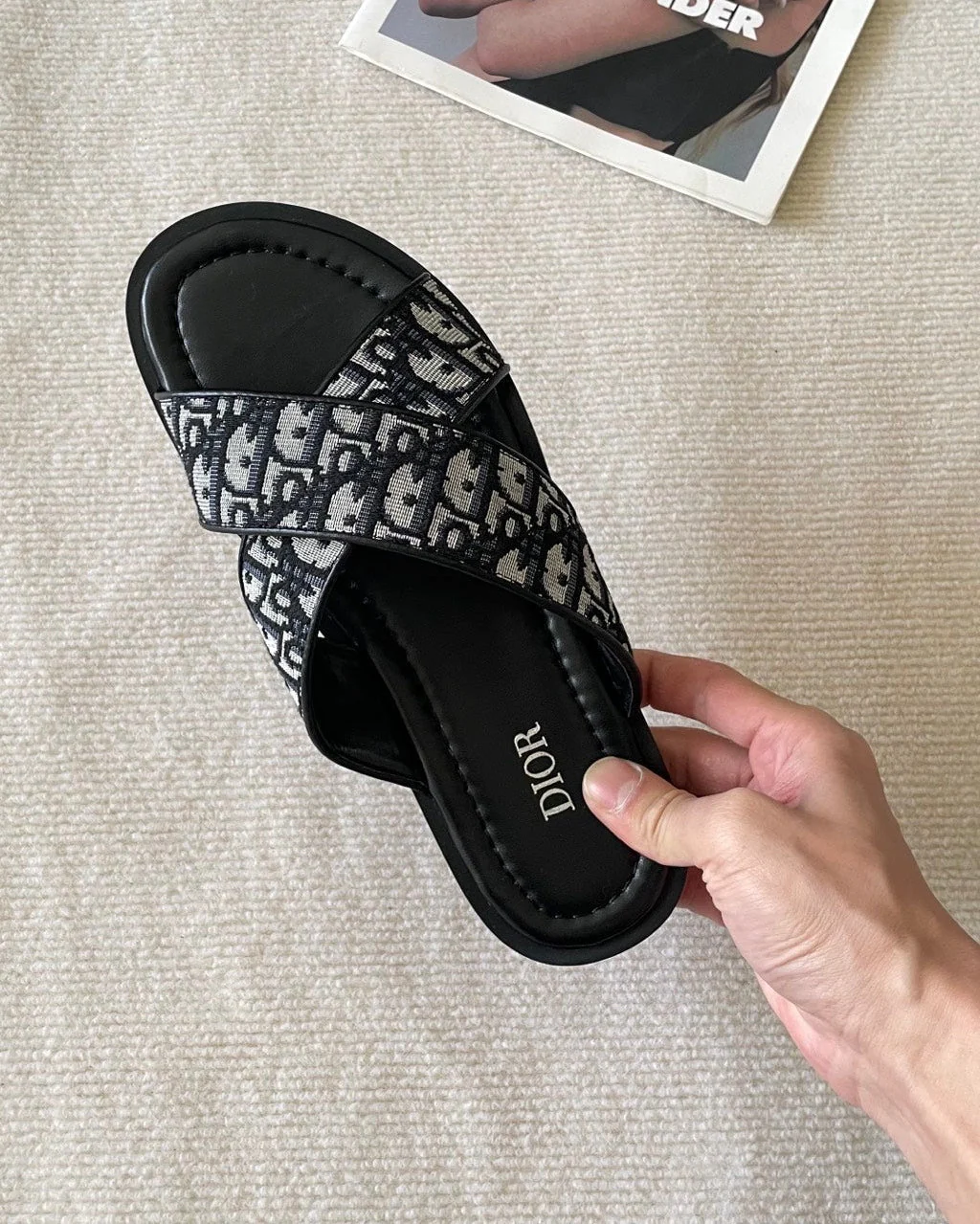 Men's canvas cross slippers