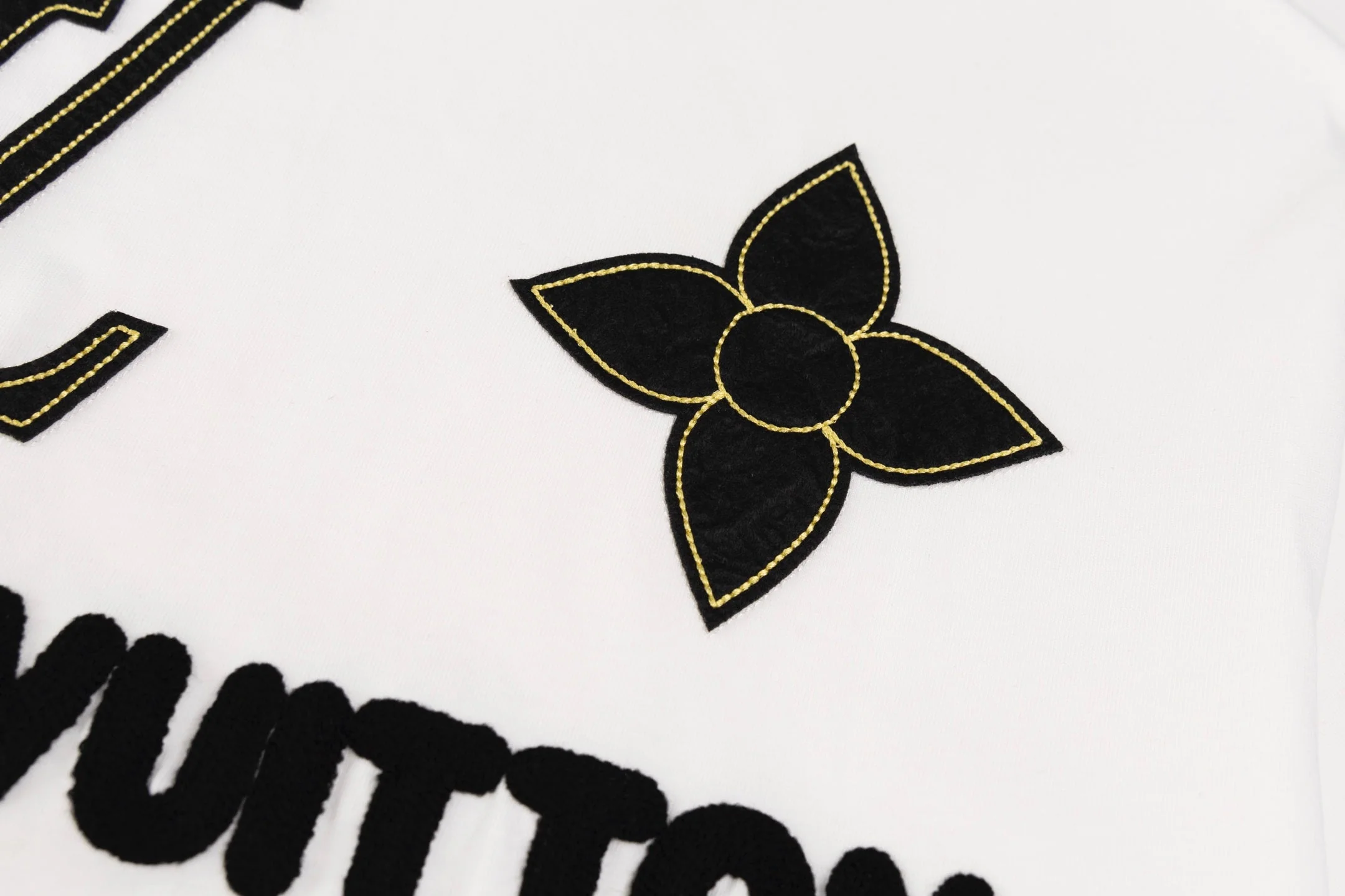 Double-sided embroidered cotton T-shirt