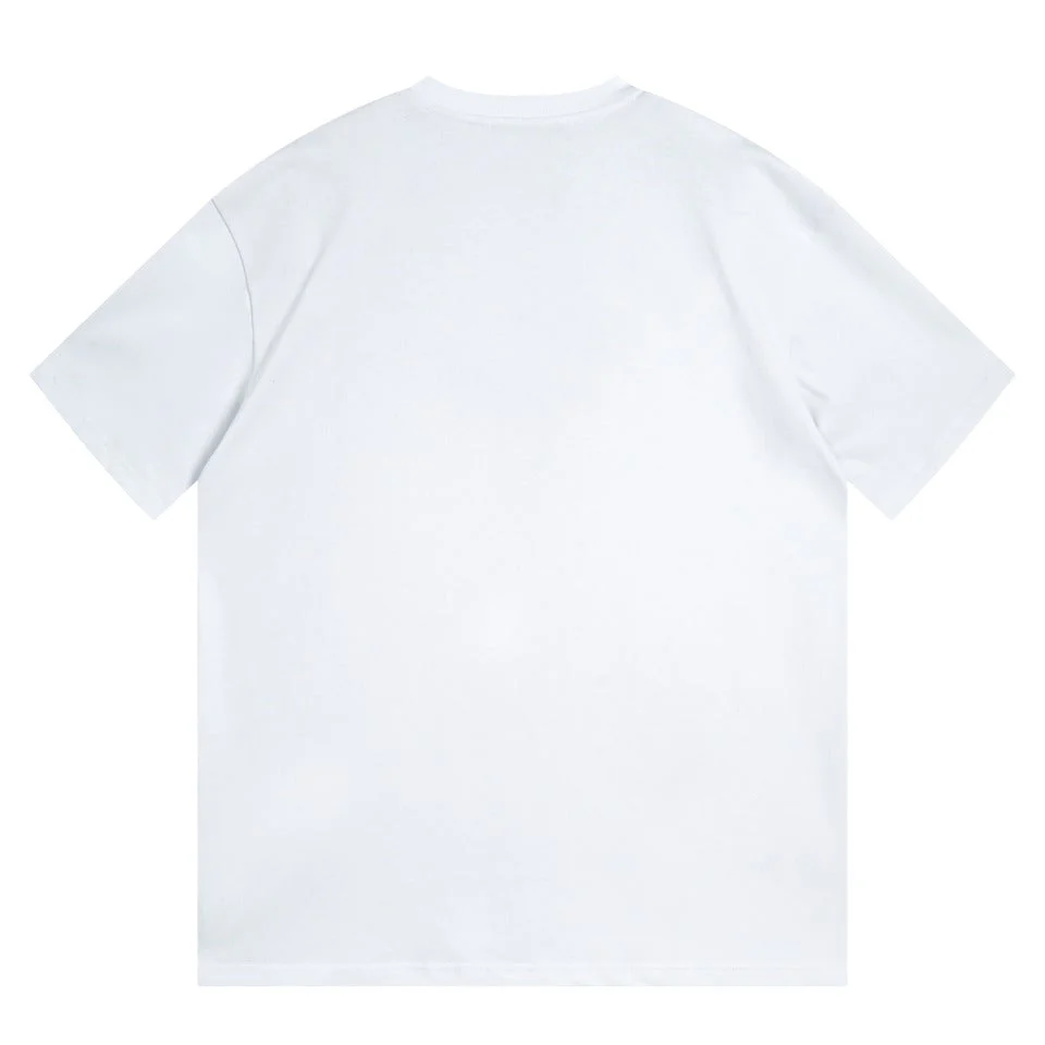 Pocket embroidery print T-shirt