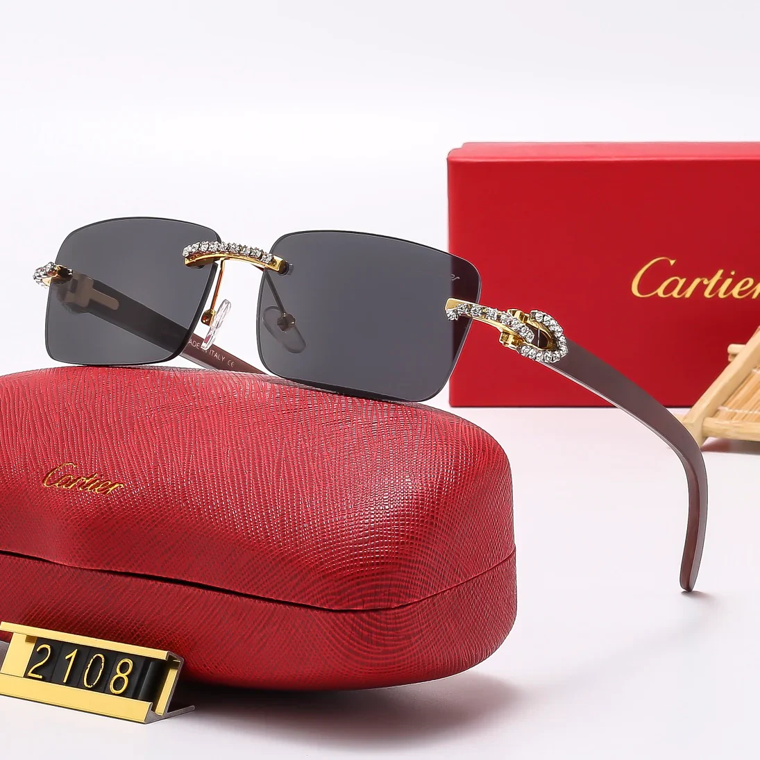 6 colors new style sunglasses for men and women 2107