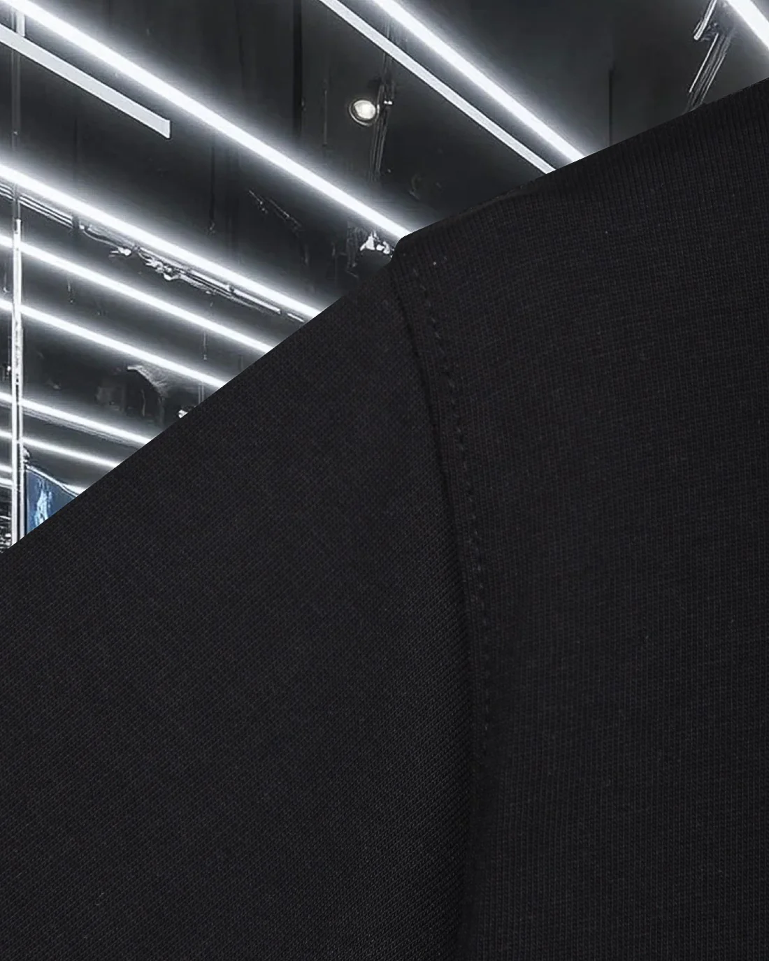 Diamond round neck cotton T-shirt