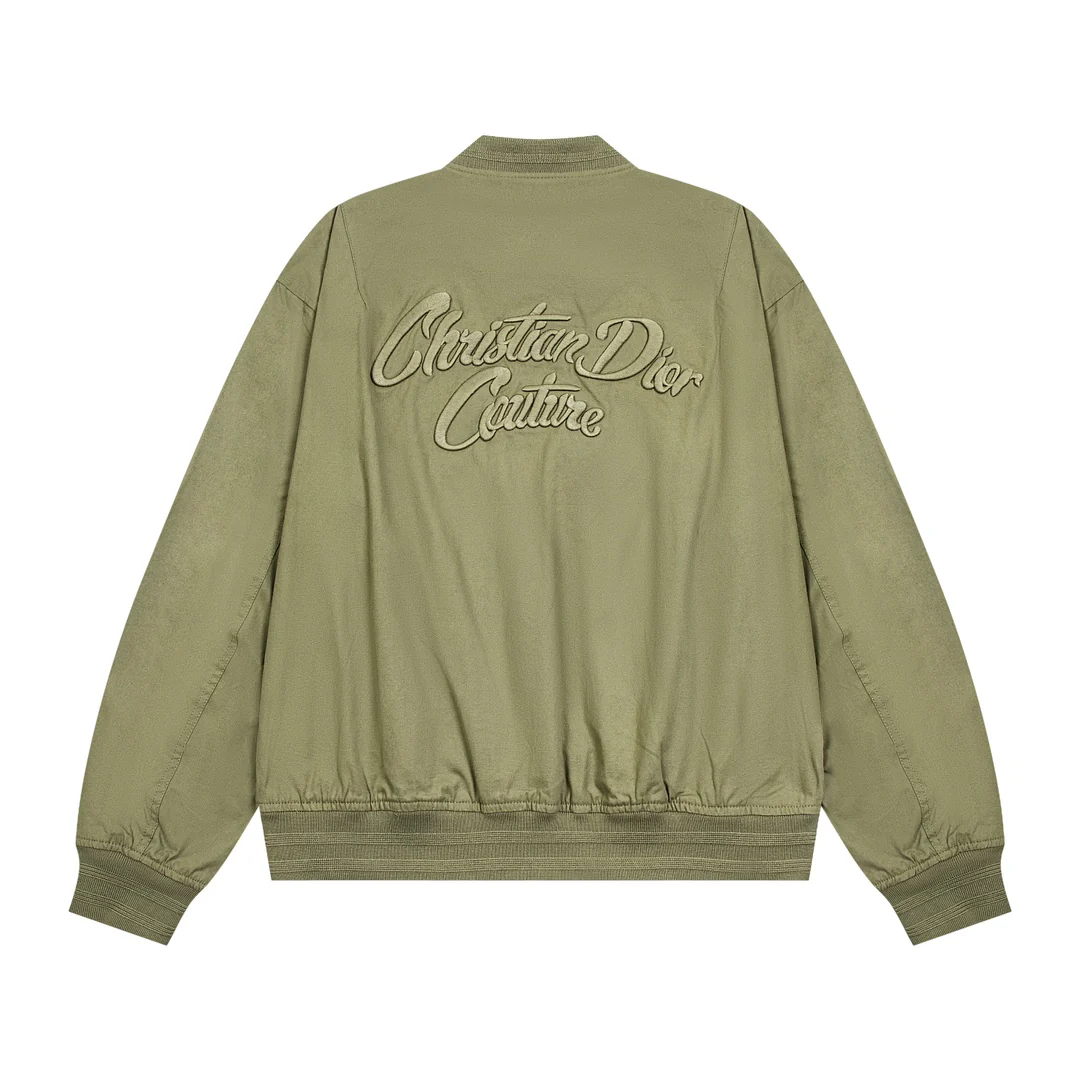 Double-sided embroidered bomber jacket