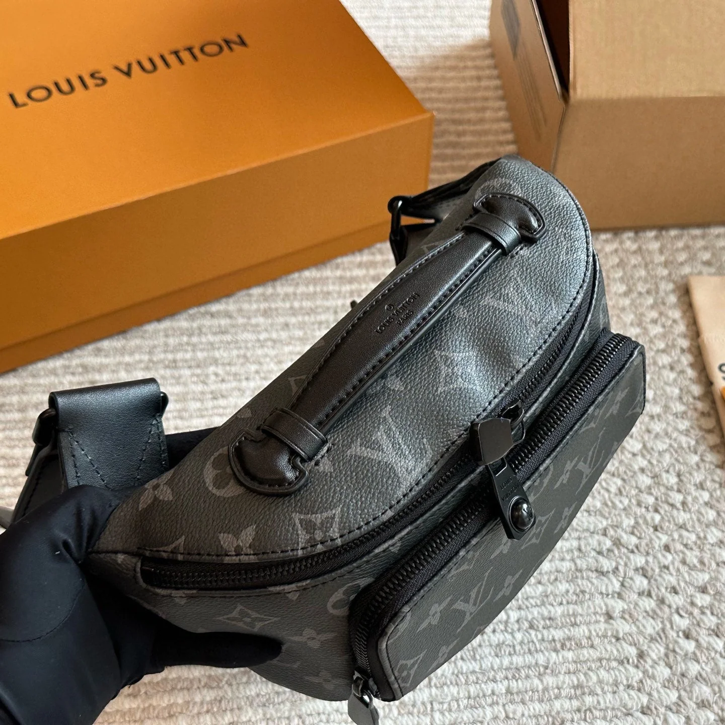 Unisex Fashion Leather waist bag