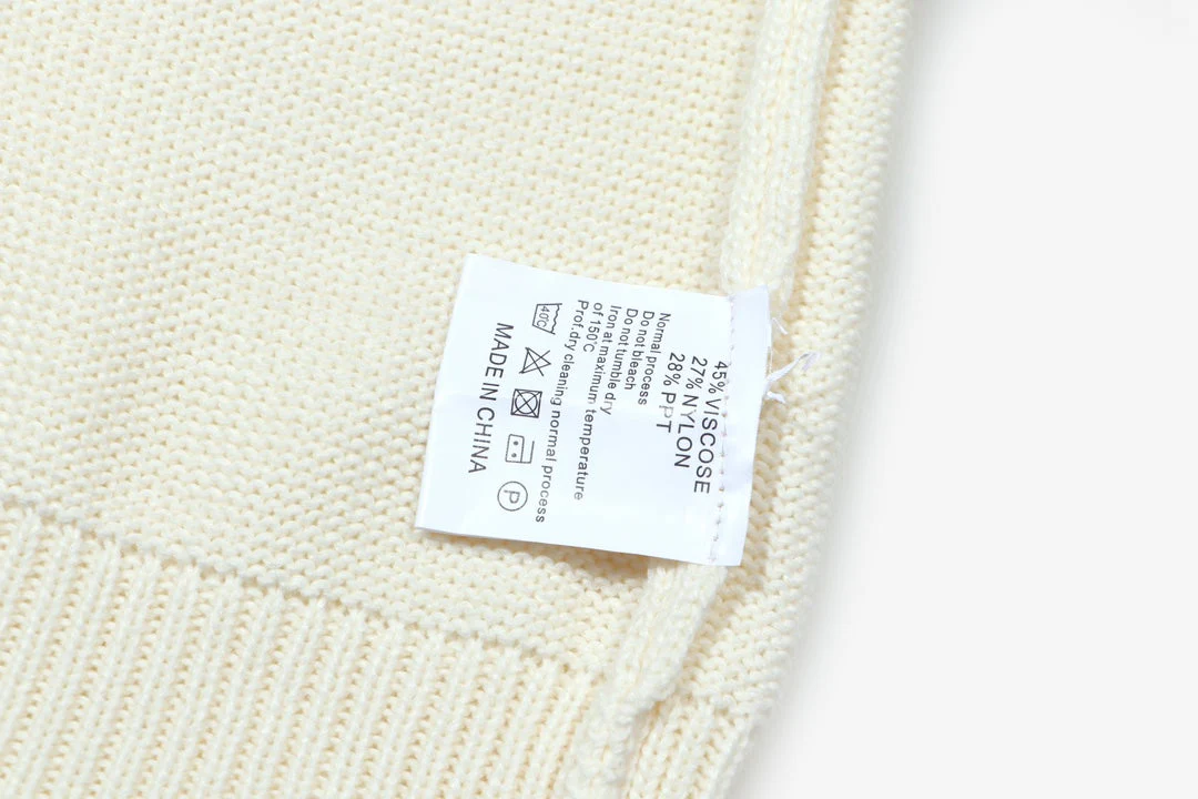 Knitted embroidered cashmere sweatshirt