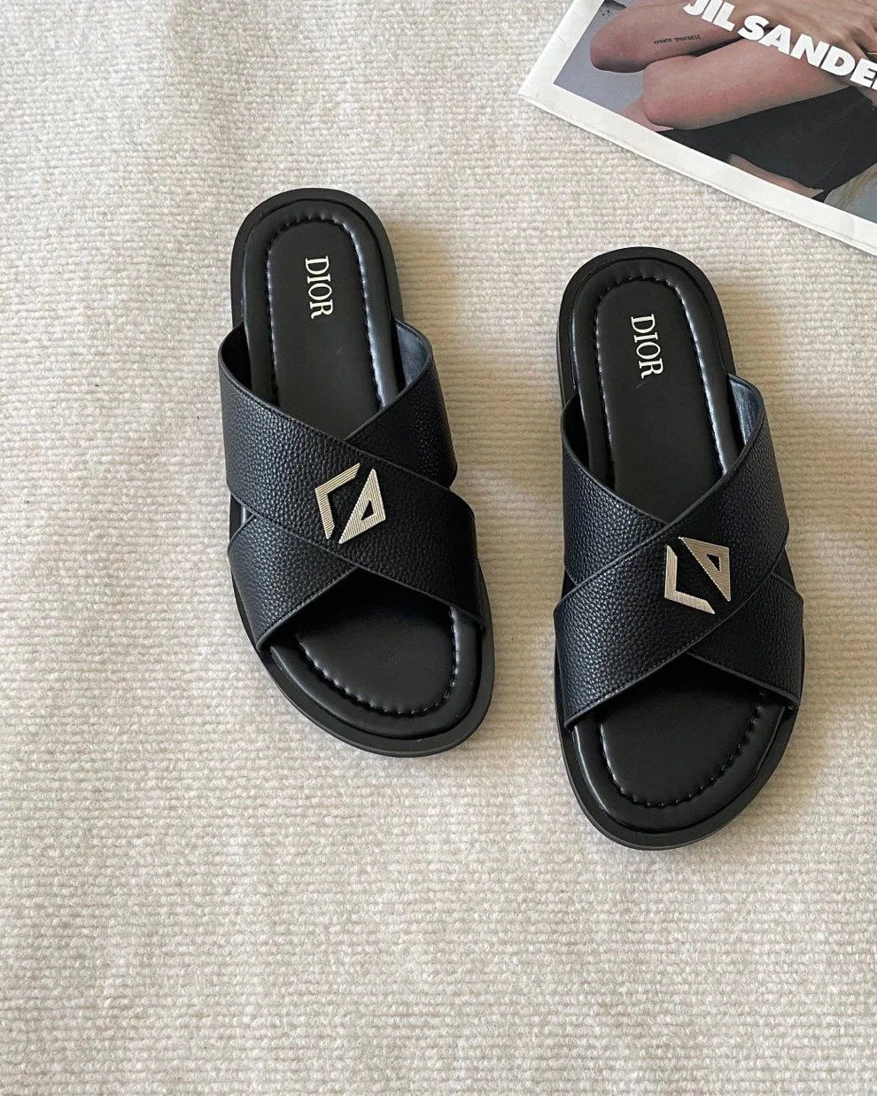 Men's canvas cross slippers