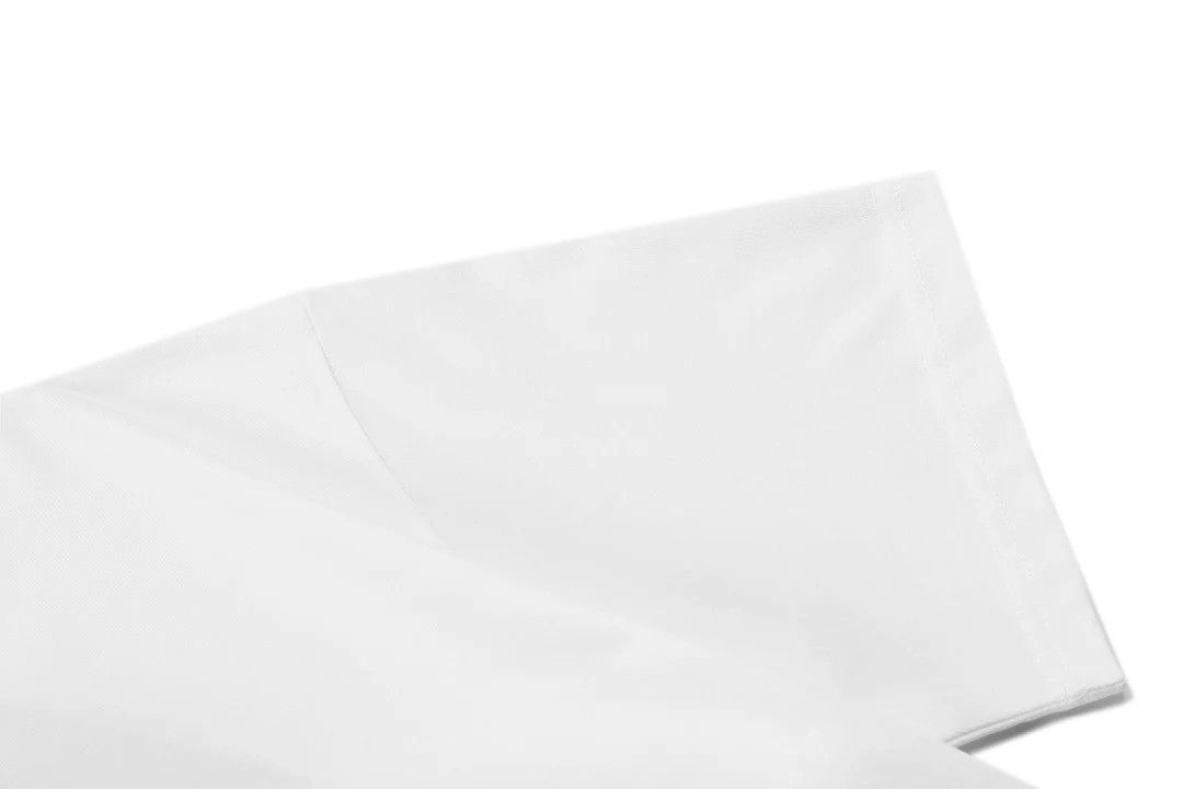 Foamed crew neck cotton T-shirt