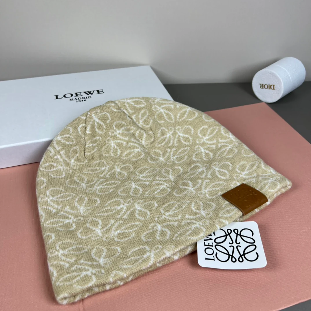 Jacquard Cashmere Knitted  Beanie