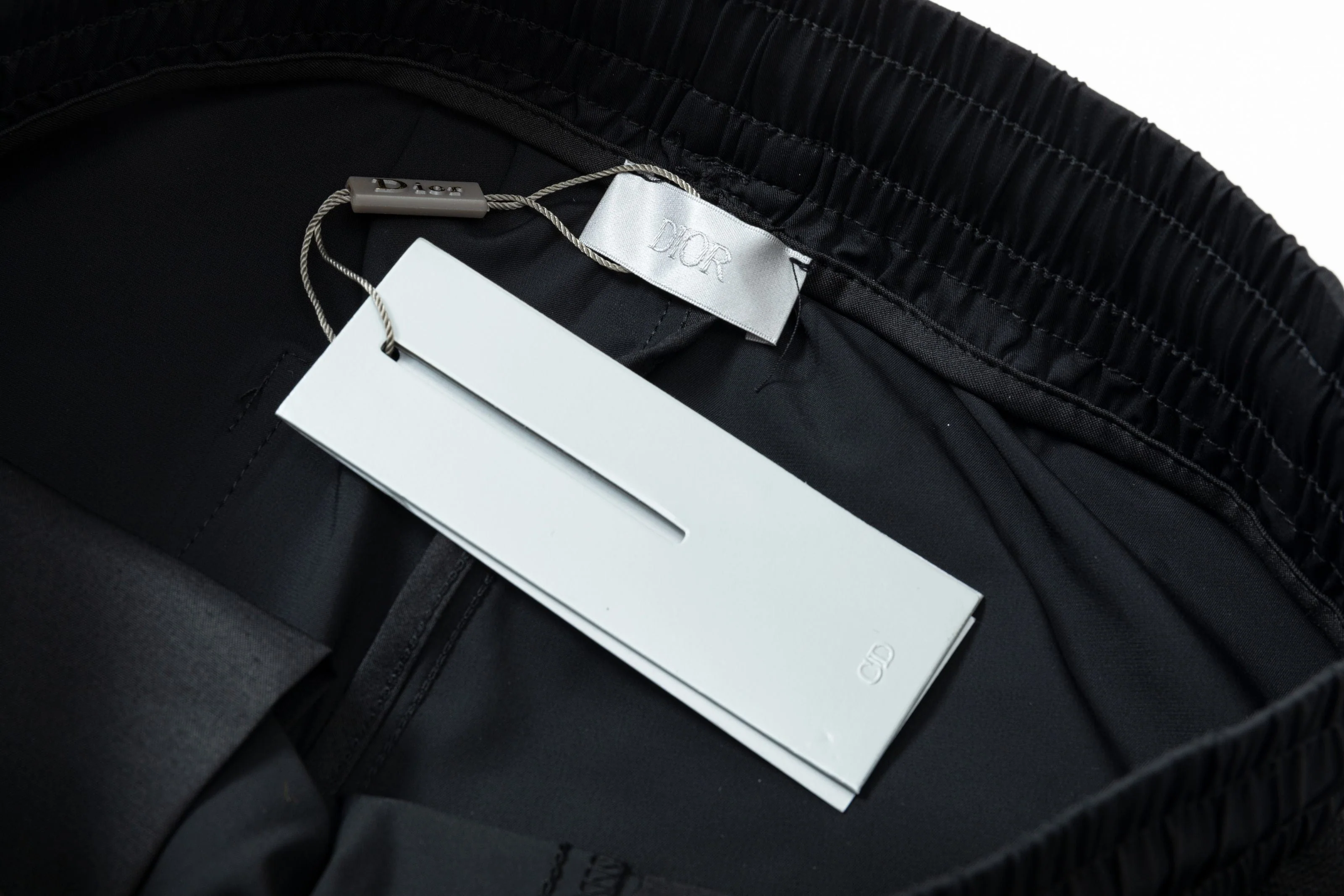 Embroidered drawstring casual trousers