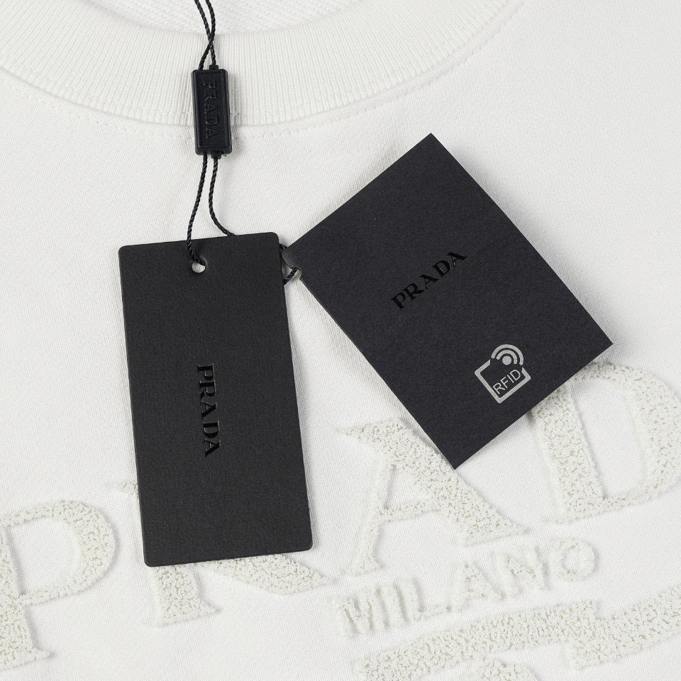 3D embroidered cotton sweatshirt