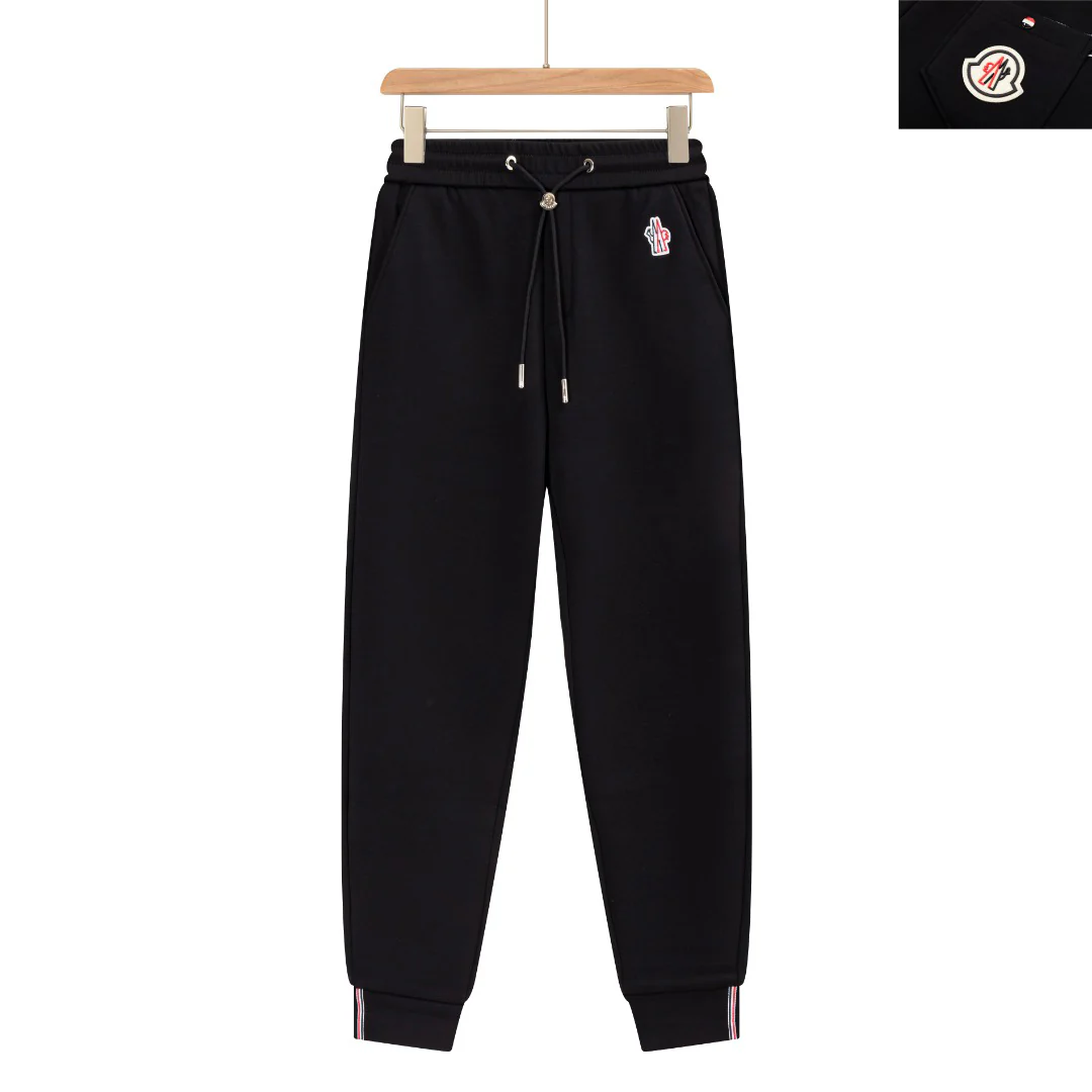 Embroidery  cotton drawstring trousers