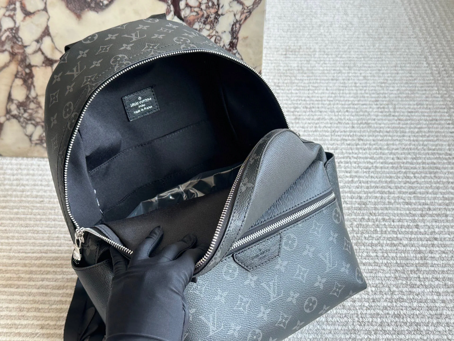 Leather Print Backpack