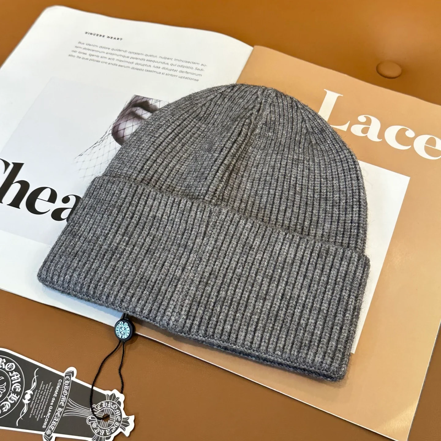 Embroidered Cashmere Knitted  Beanie