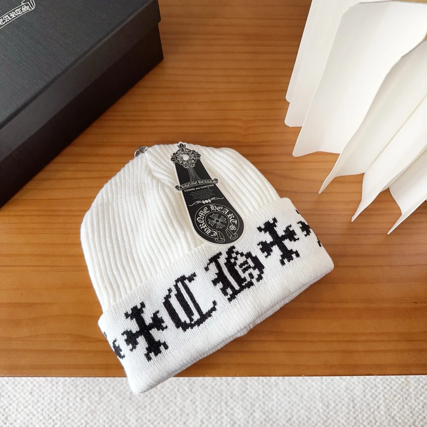 Jacquard Cashmere Knitted  Beanie