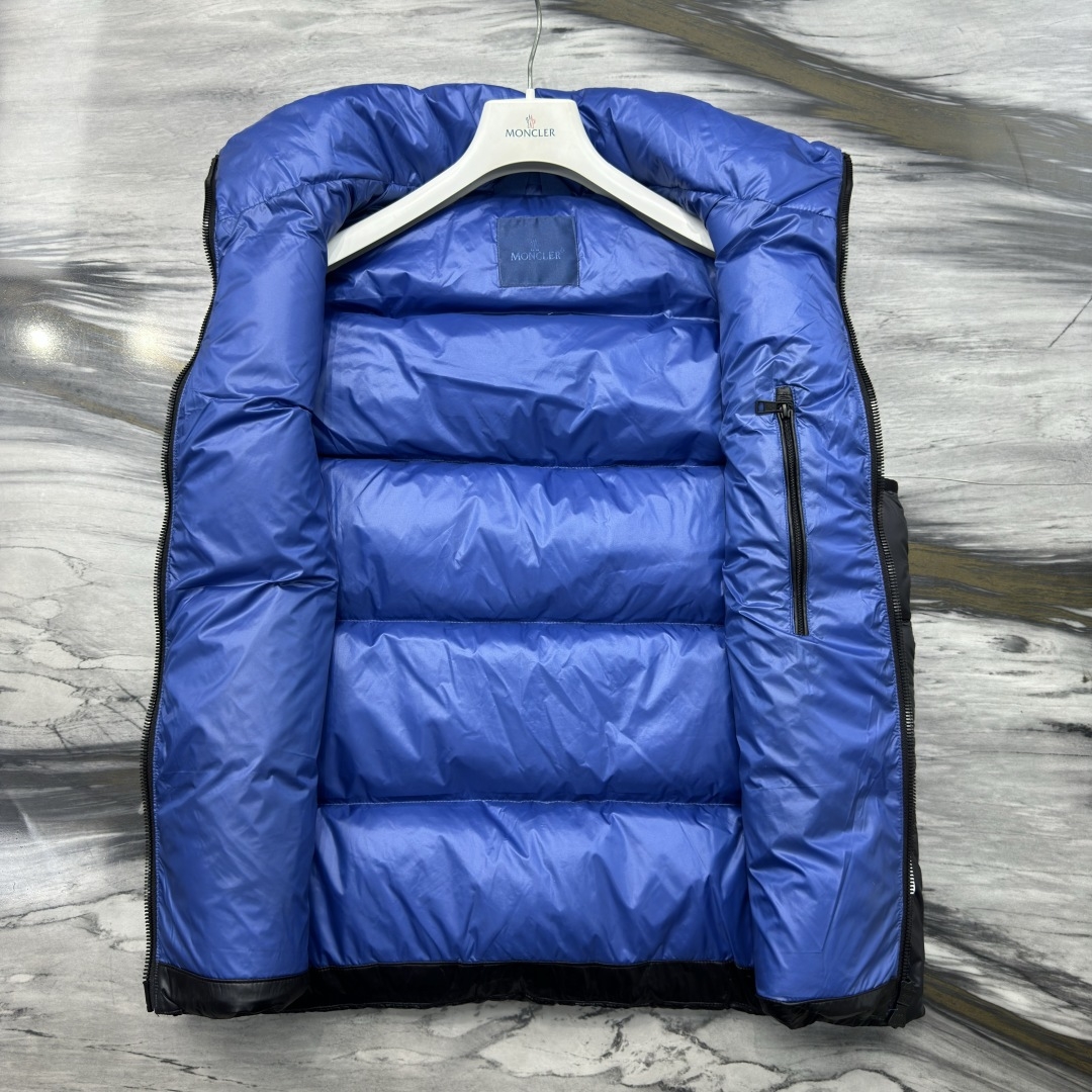 Stand collar zipper down vest