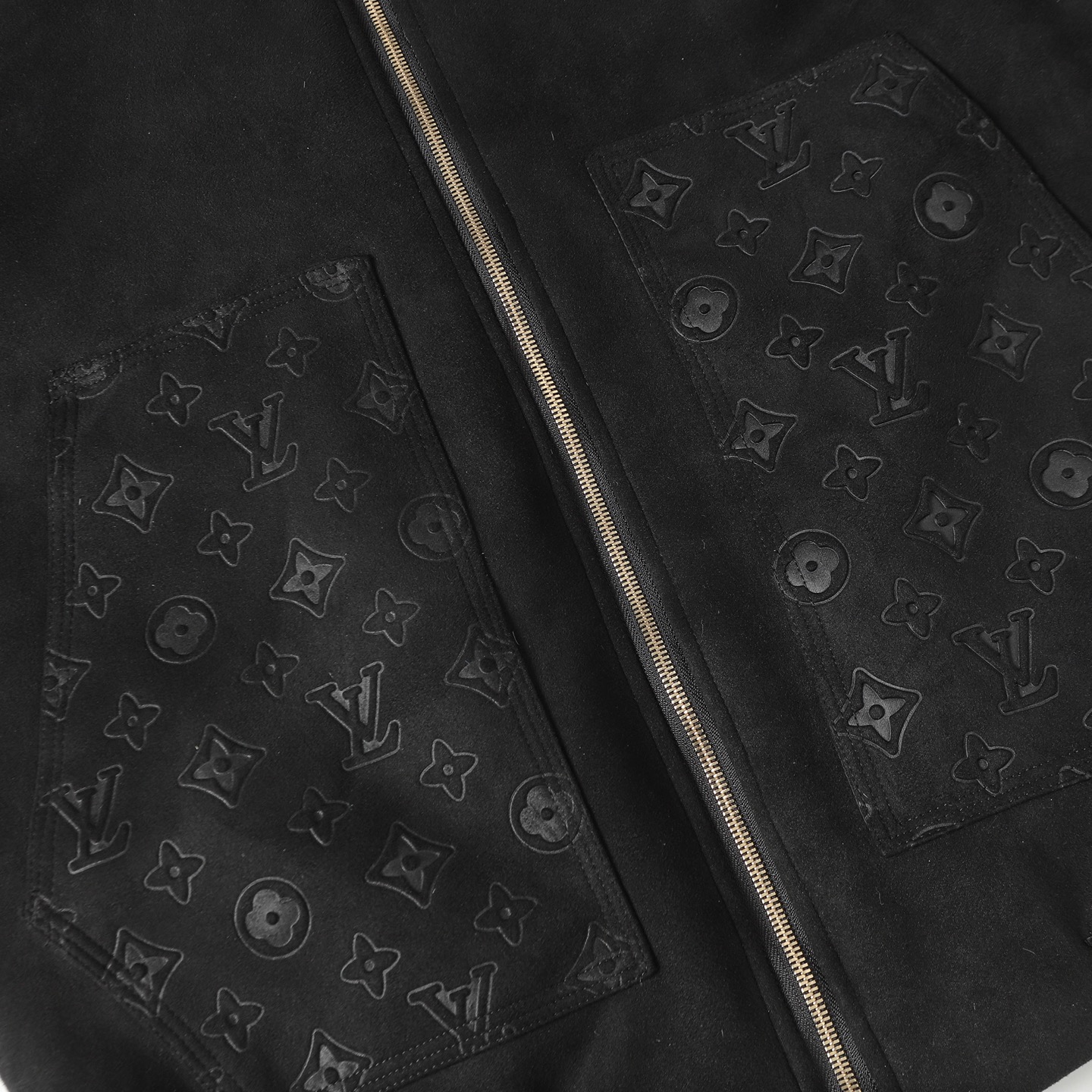 Stylish suede jacquard down jacket