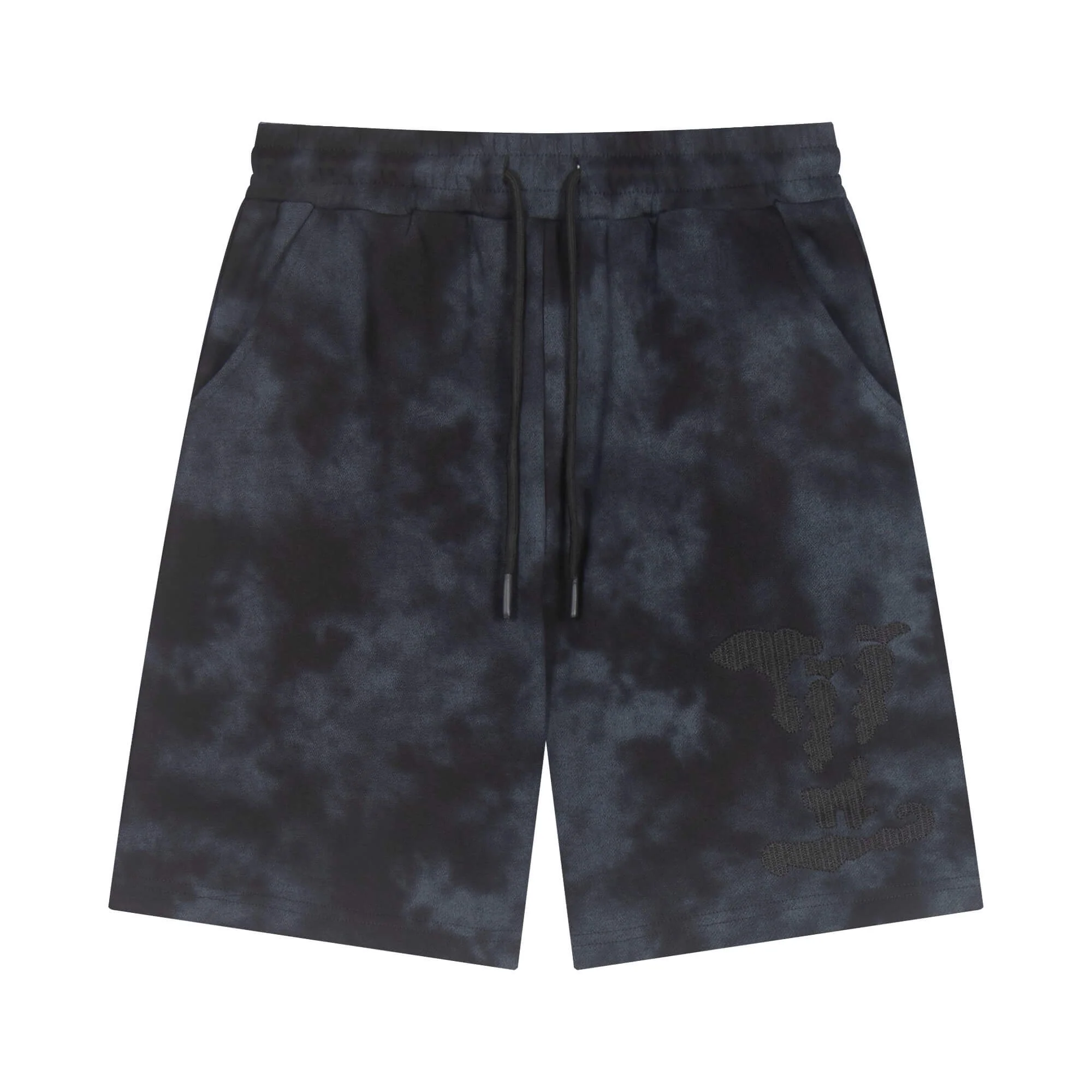 Rendered Classic Pattern Embroidery Shorts